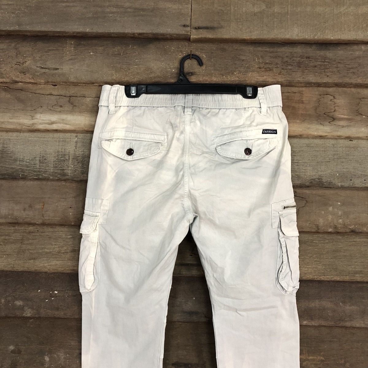 Japanese Brand DL Fashion White faded Multipocket Jogger Pants #4393 Size 30" / US 8 / IT 44 - 11 Thumbnail