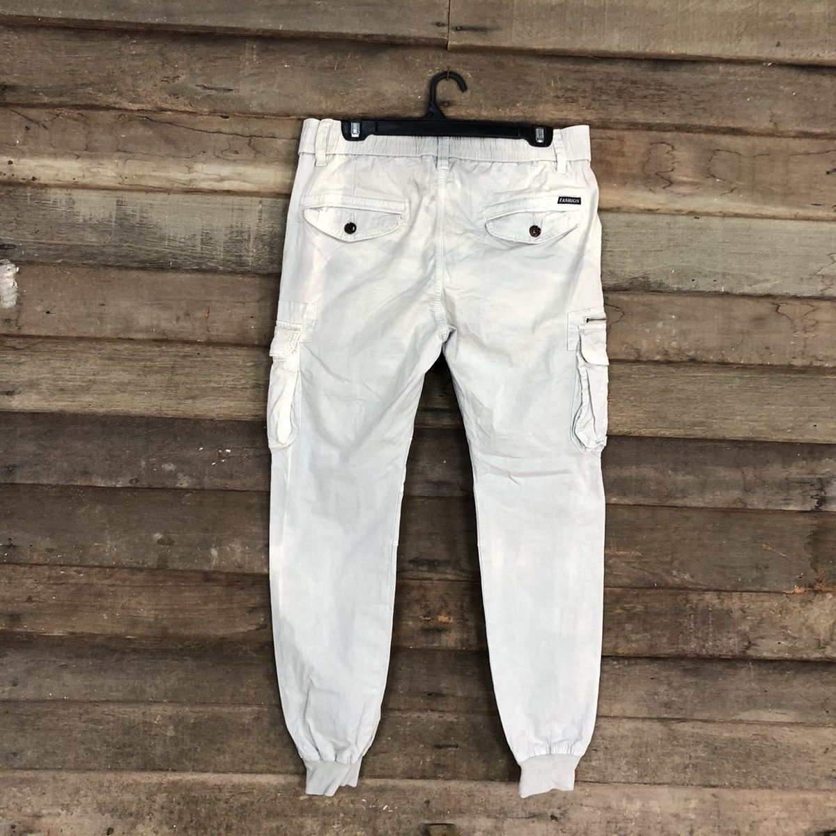 Japanese Brand DL Fashion White faded Multipocket Jogger Pants #4393 Size 30" / US 8 / IT 44 - 10 Thumbnail