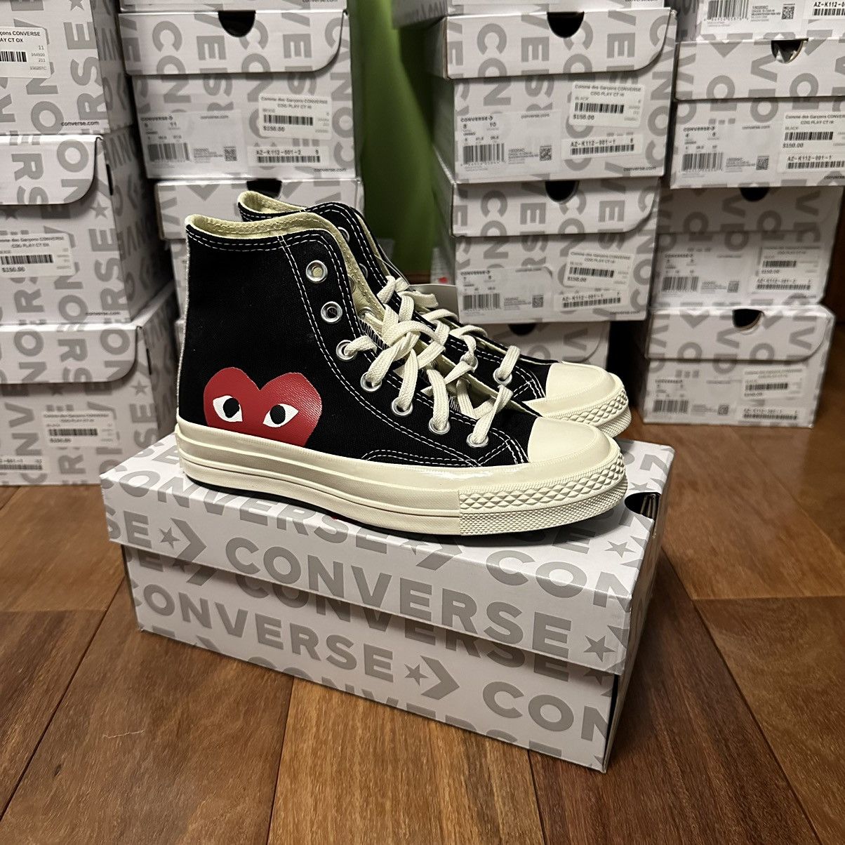 Comme des Garcons MANY SIZES CDG Converse High Comme des Garcons Black Size US 8 / EU 41 - 2 Thumbnail