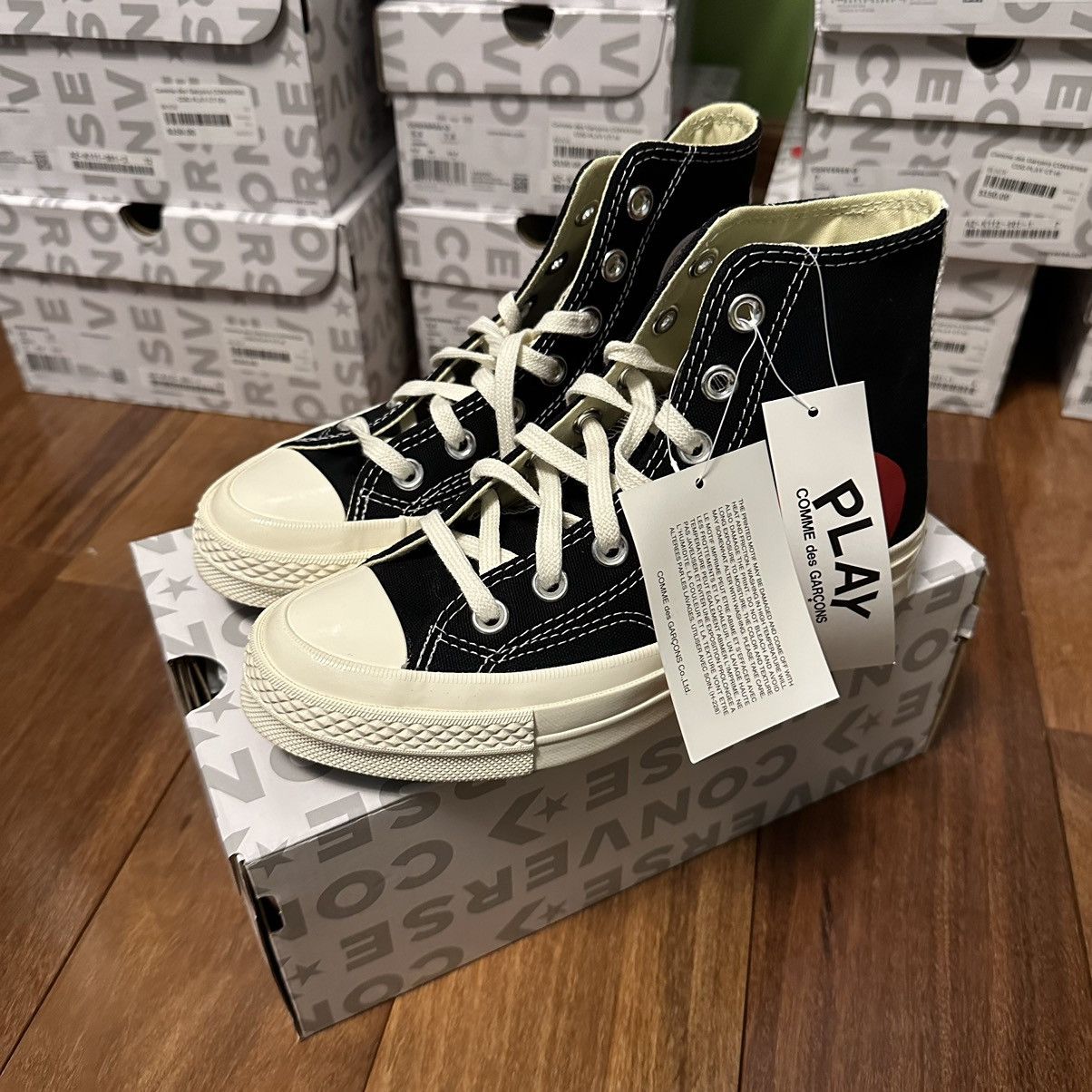 Comme des Garcons MANY SIZES CDG Converse High Comme des Garcons Black Size US 8 / EU 41 - 3 Thumbnail