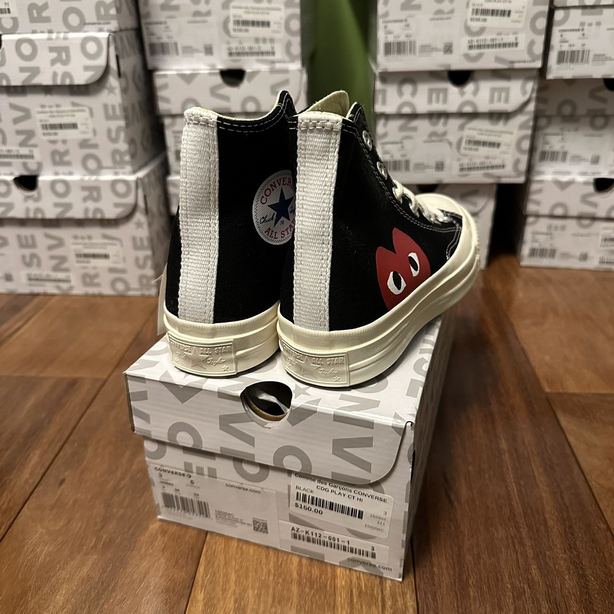 Comme des Garcons MANY SIZES CDG Converse High Comme des Garcons Black Size US 8 / EU 41 - 4 Thumbnail