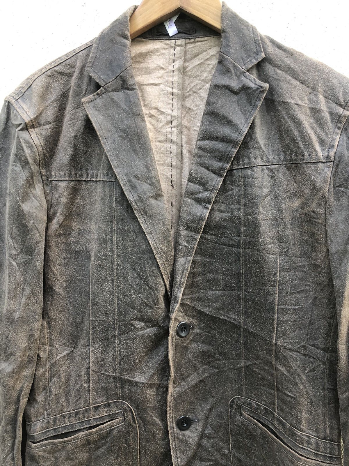 Yasuyuki Ishii Vintage 90’s Suede Leather Jacket Yasuyuki Ishii Style Size US L / EU 52-54 / 3 - 5 Thumbnail