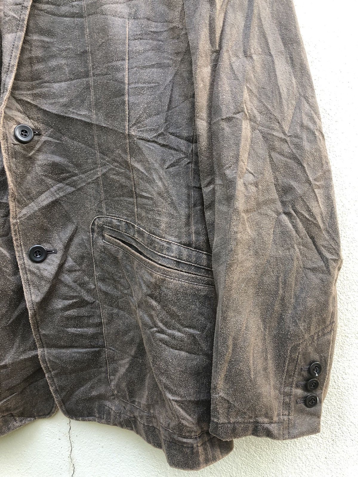 Yasuyuki Ishii Vintage 90’s Suede Leather Jacket Yasuyuki Ishii Style Size US L / EU 52-54 / 3 - 4 Thumbnail