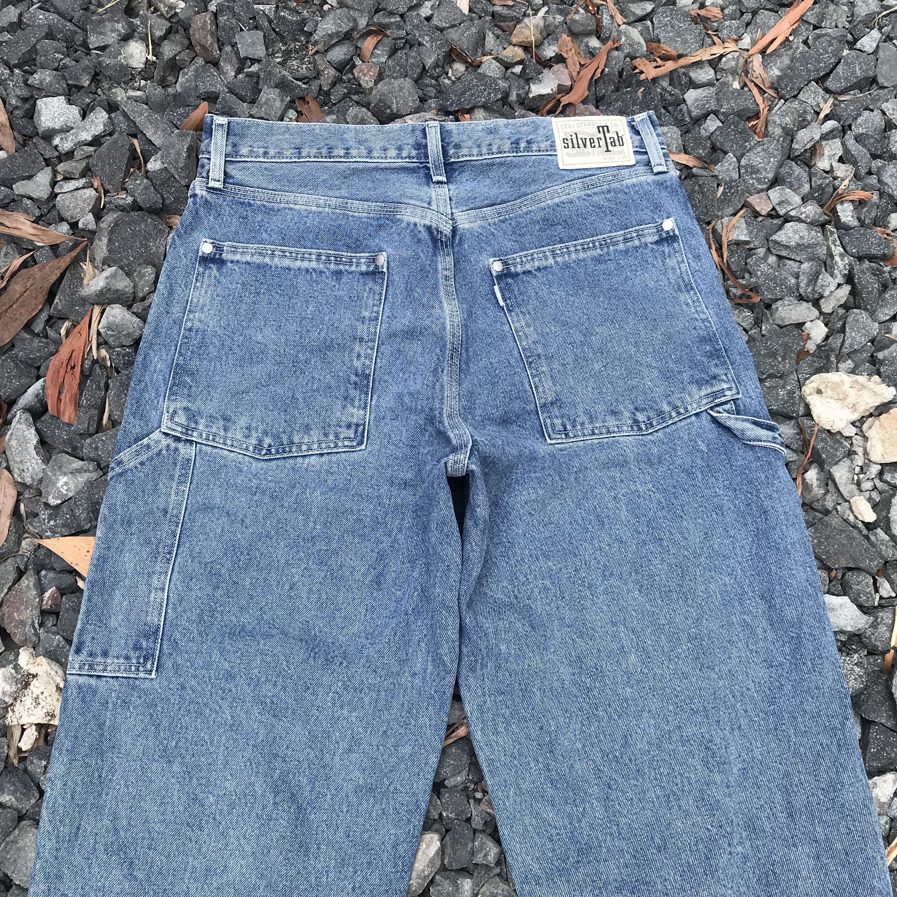 Levi's Vintage Clothing Vintage Levis Silvertab baggy carpenter jean W34x28.5 rock Size US 34 / EU 50 - 8 Thumbnail