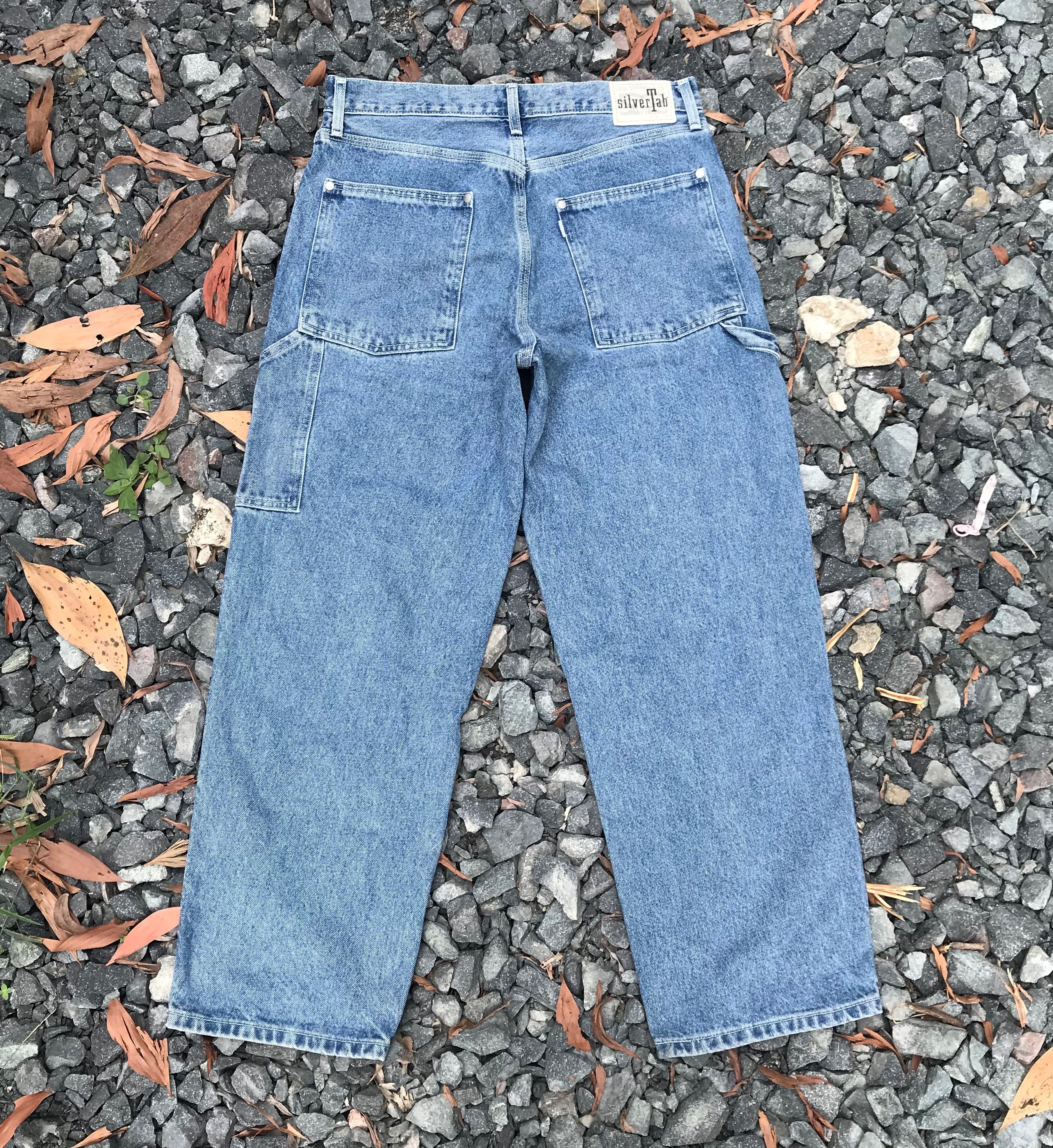 Levi's Vintage Clothing Vintage Levis Silvertab baggy carpenter jean W34x28.5 rock Size US 34 / EU 50 - 6 Thumbnail
