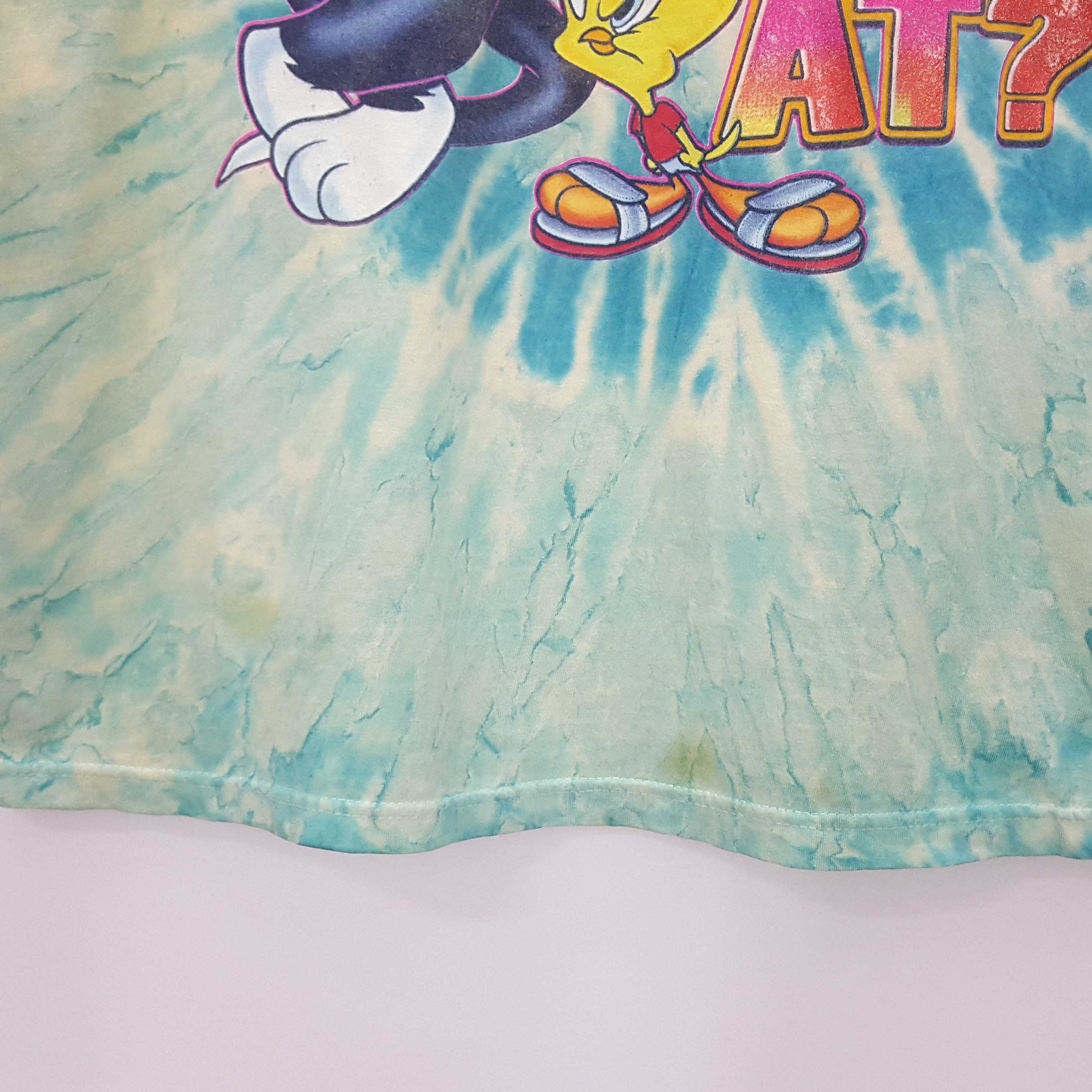 Cartoon Network × Vintage × Warner Bros Vintage 90's Looney Tunes Tweety Tie Dye t-Shirt Size US L / EU 52-54 / 3 - 4 Thumbnail