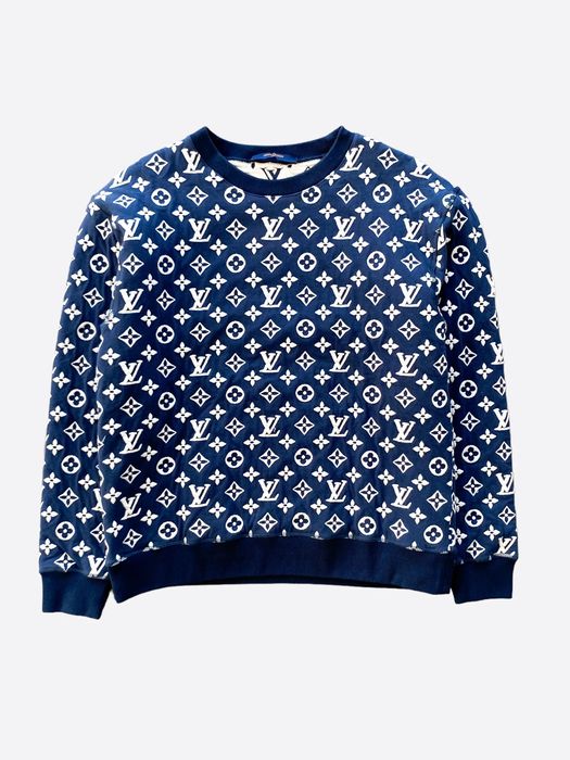 Louis Vuitton Navy & White Monogram Gradient Sweater