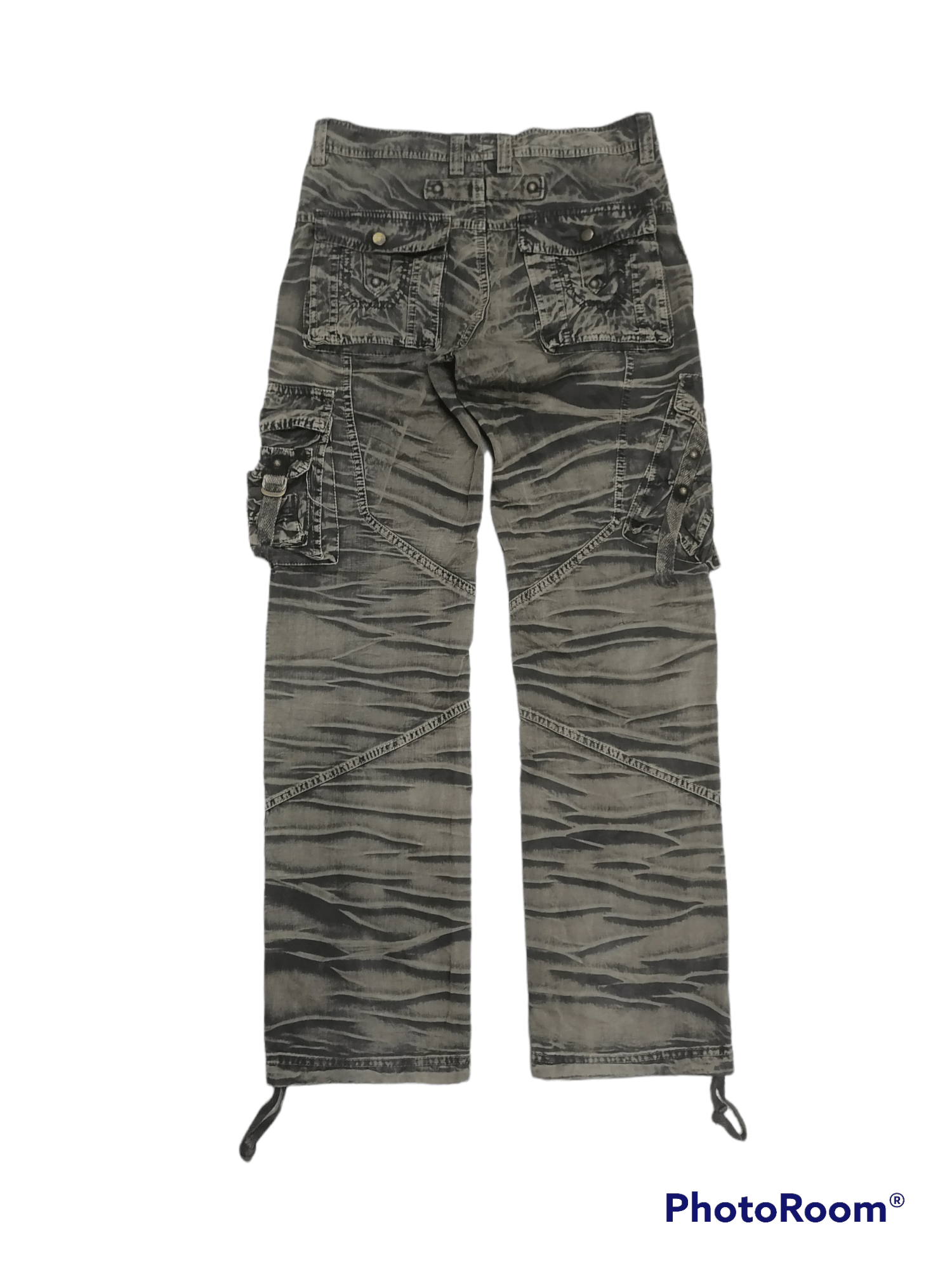 14th Addiction × If Six Was Nine × Japanese Brand Junye Jeans Smoke Claw Mark Multipocket Cargo Pants Size US 31 - 6 Thumbnail