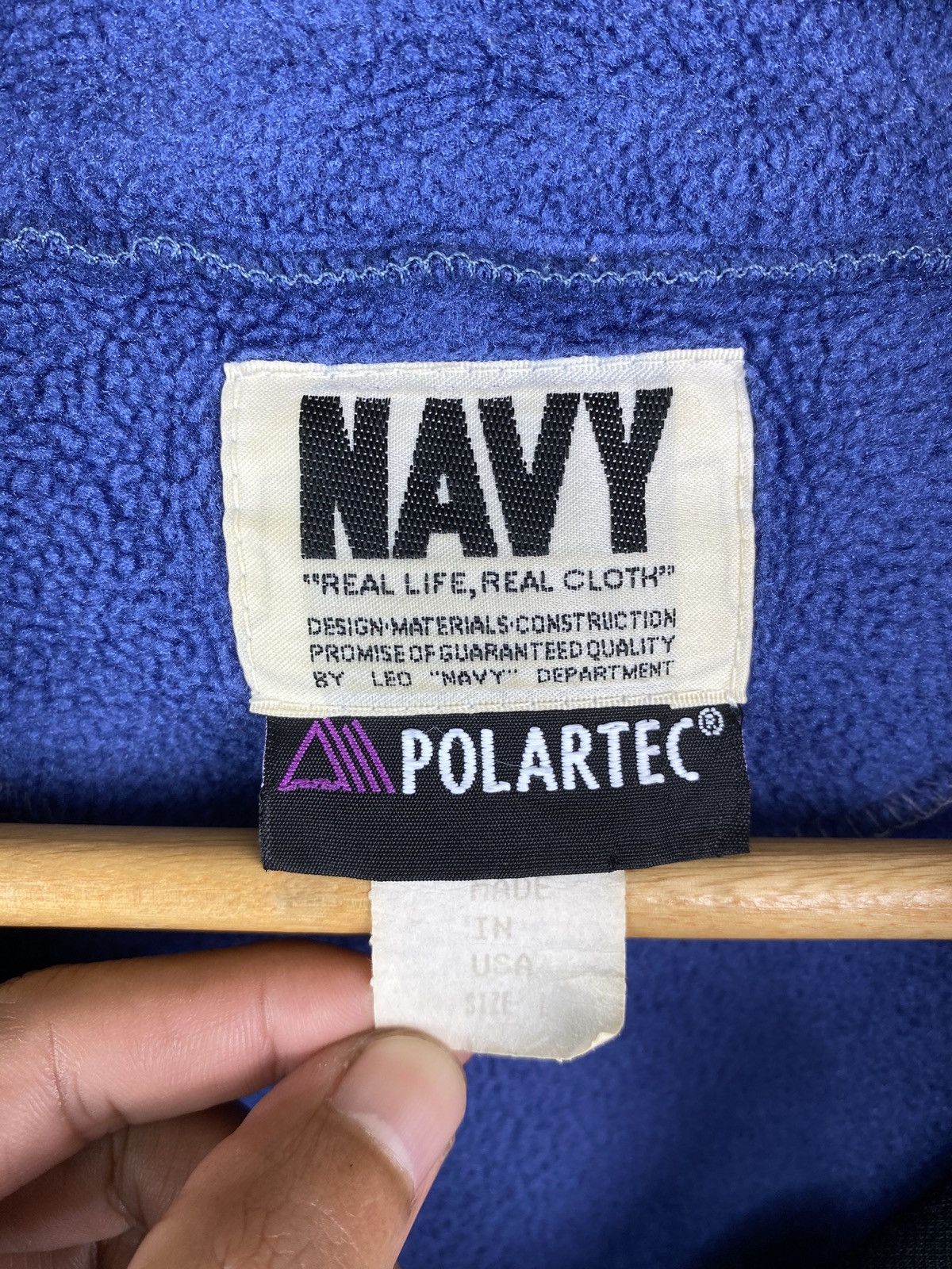 Polartec × Vintage VINTAGE NAVY POLARTEC OUTDOOR SPORTSWEAR FLEECE SWEATER Size US M / EU 48-50 / 2 - 4 Thumbnail