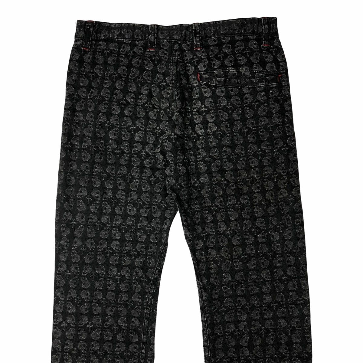 Japanese Brand 90s Back Riley Cross & Skeleton Denim Pants Size US 28 / EU 44 - 6 Thumbnail
