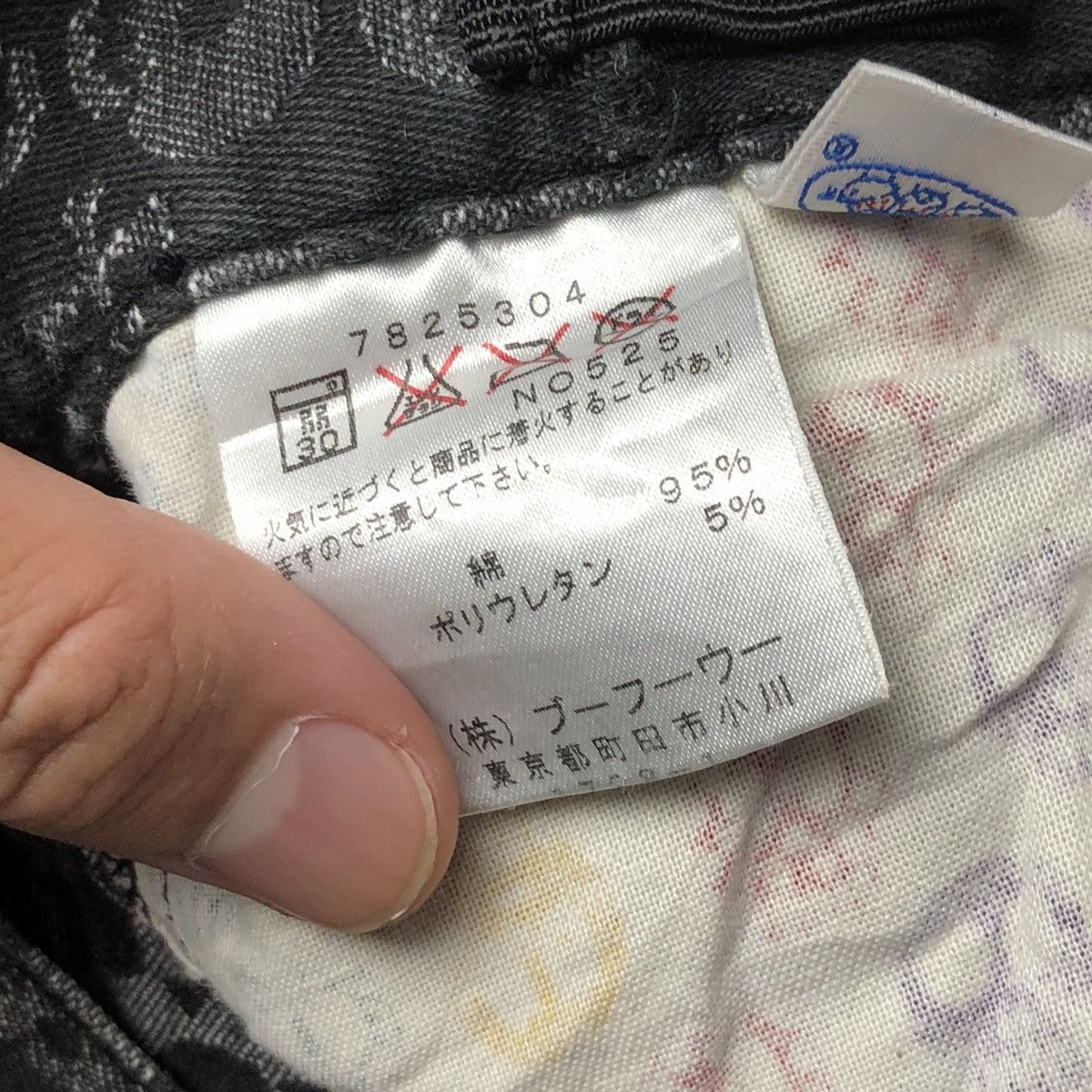 Japanese Brand 90s Back Riley Cross & Skeleton Denim Pants Size US 28 / EU 44 - 13 Thumbnail
