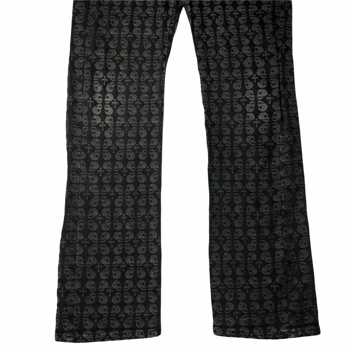 Japanese Brand 90s Back Riley Cross & Skeleton Denim Pants Size US 28 / EU 44 - 4 Thumbnail