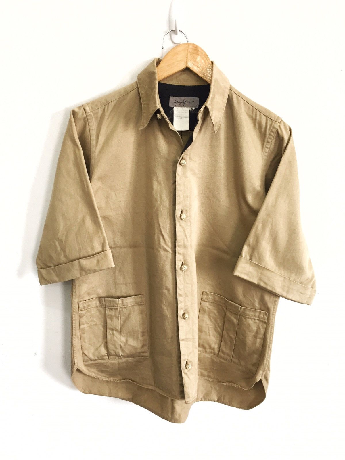 Yohji Yamamoto GRAIL🔥80s Yohji Yamamoto Khakis B/D Medical Shirt Size US M / EU 48-50 / 2 - 2 Thumbnail