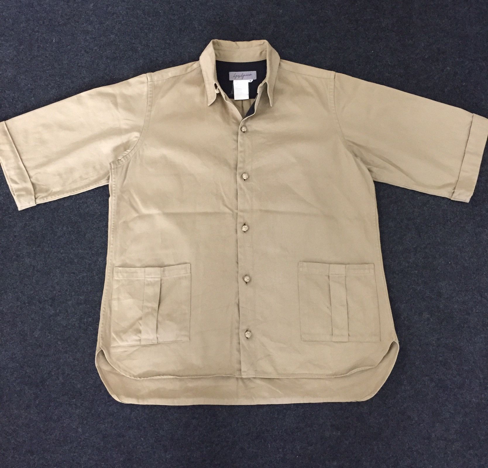 Yohji Yamamoto GRAIL🔥80s Yohji Yamamoto Khakis B/D Medical Shirt Size US M / EU 48-50 / 2 - 1 Thumbnail