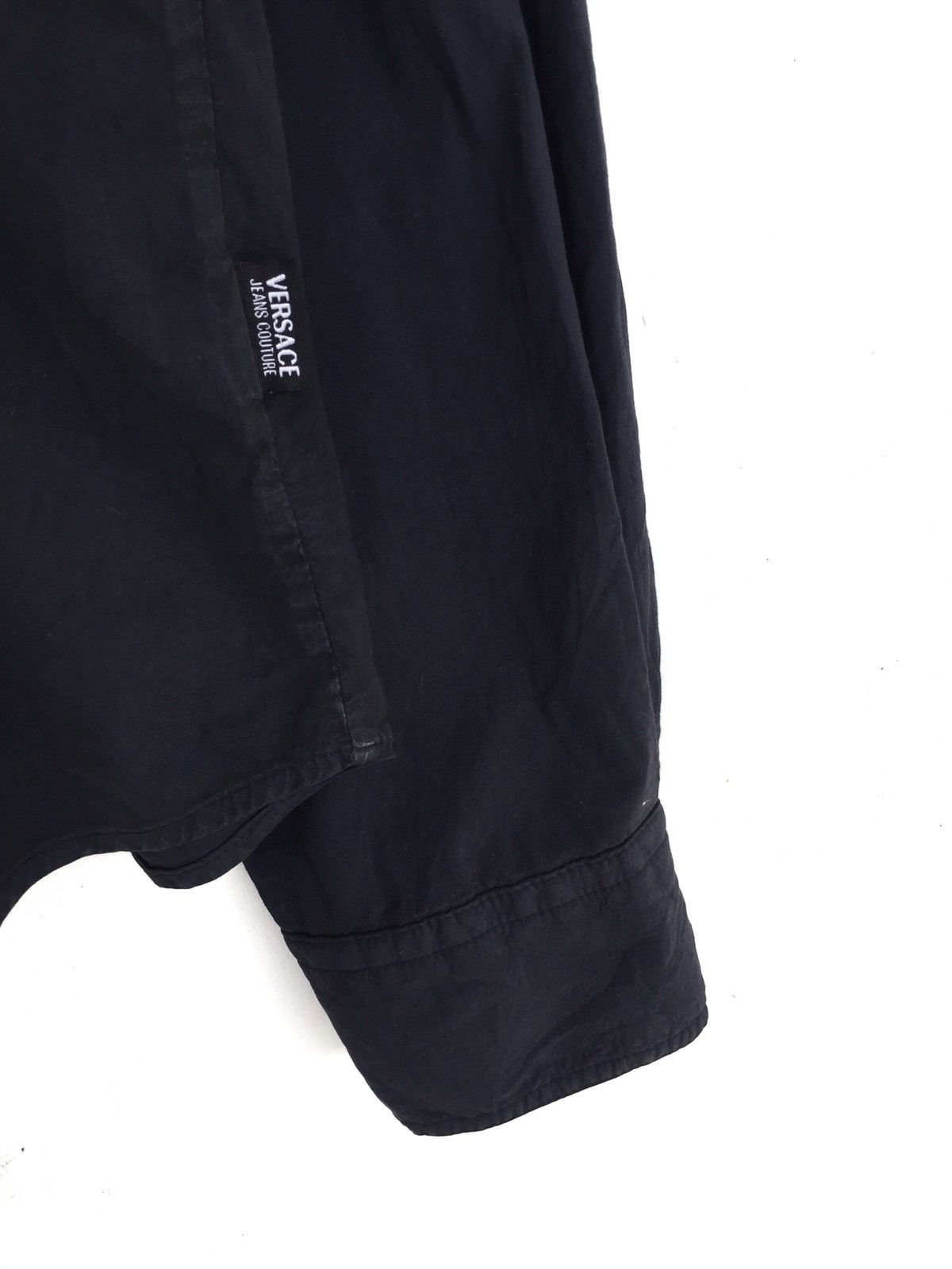 Versace 90s Versace Medusa Minimal Stretch B/D Shirt Size US L / EU 52-54 / 3 - 3 Thumbnail