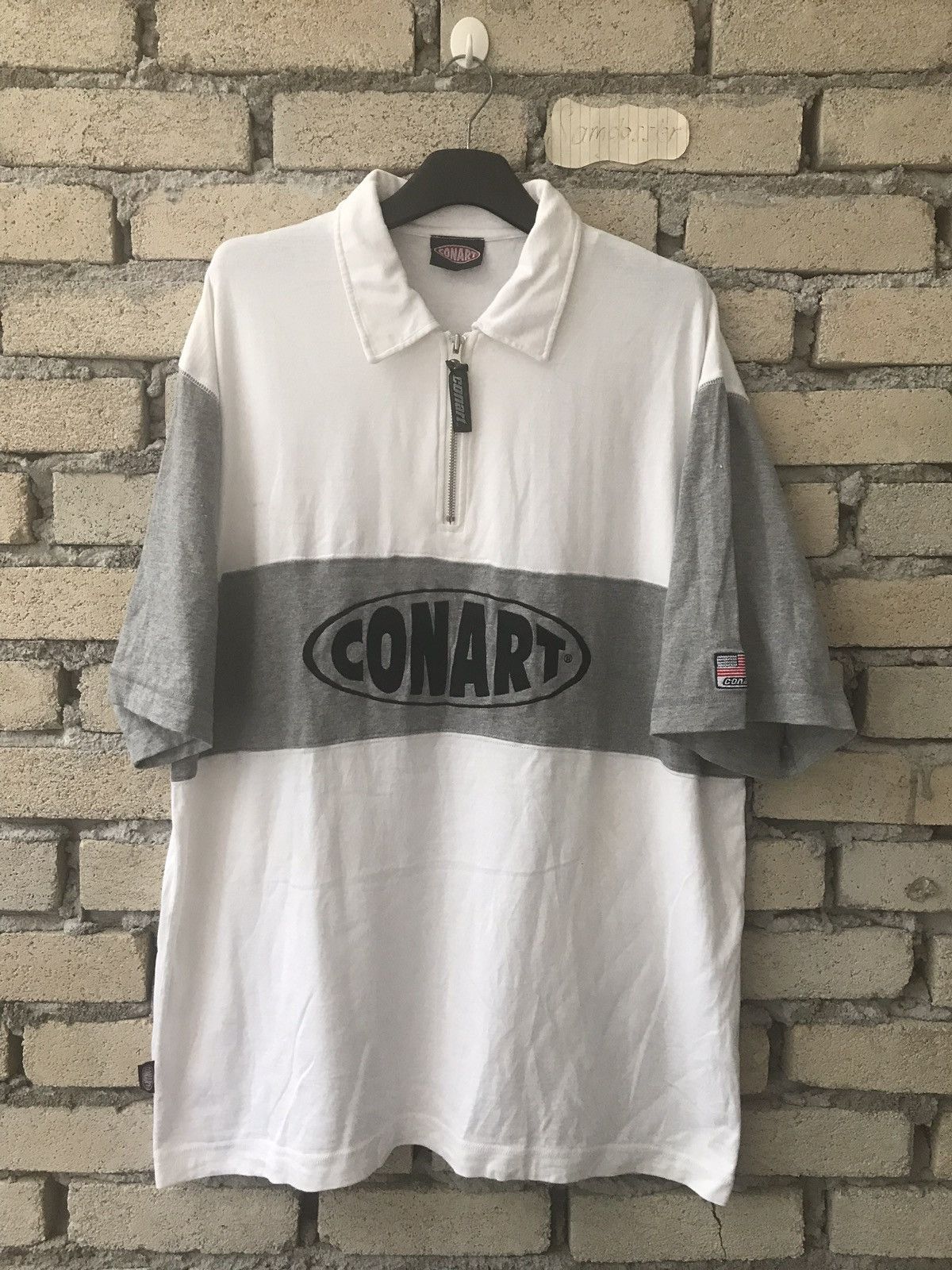 Conart Streetwear Hip Hop Rap Half Zipper Polo Tee