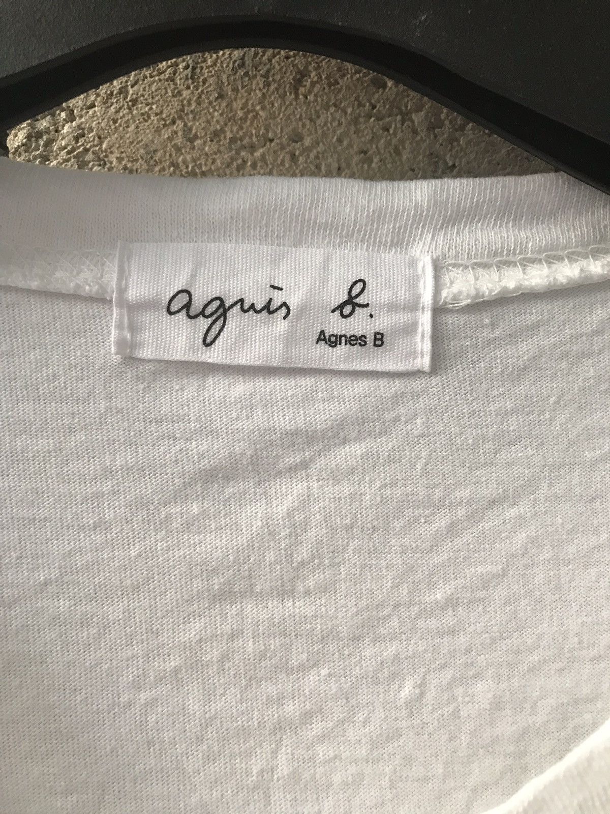Designer × Vintage × agnes b. Agnes B. spellout Designer Tee Size US L / EU 52-54 / 3 - 3 Thumbnail