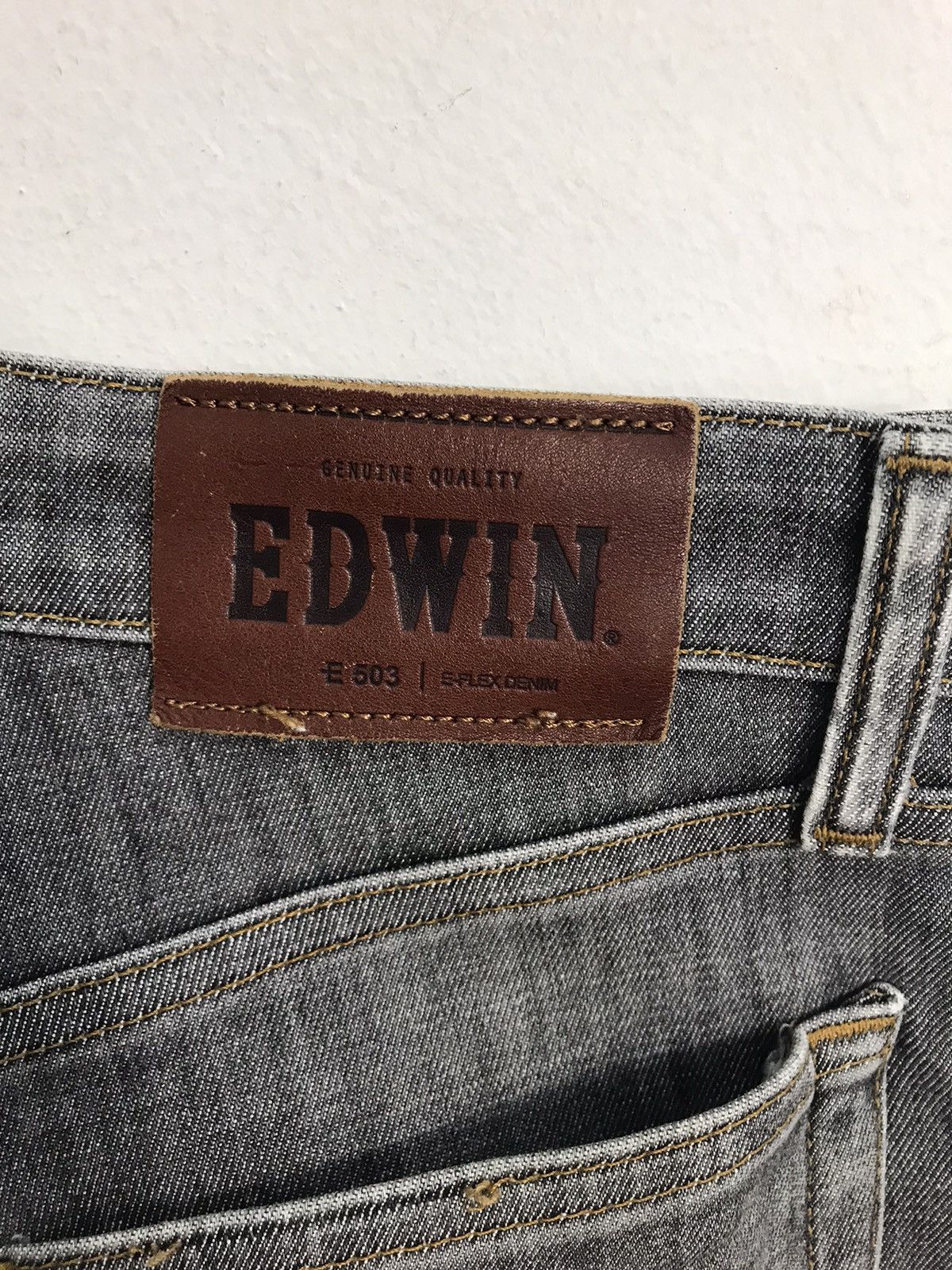 Vintage Edwin Lot 503 Distressed Denim Black Jeans Regular Cut Size US 28 / EU 44 - 5 Thumbnail