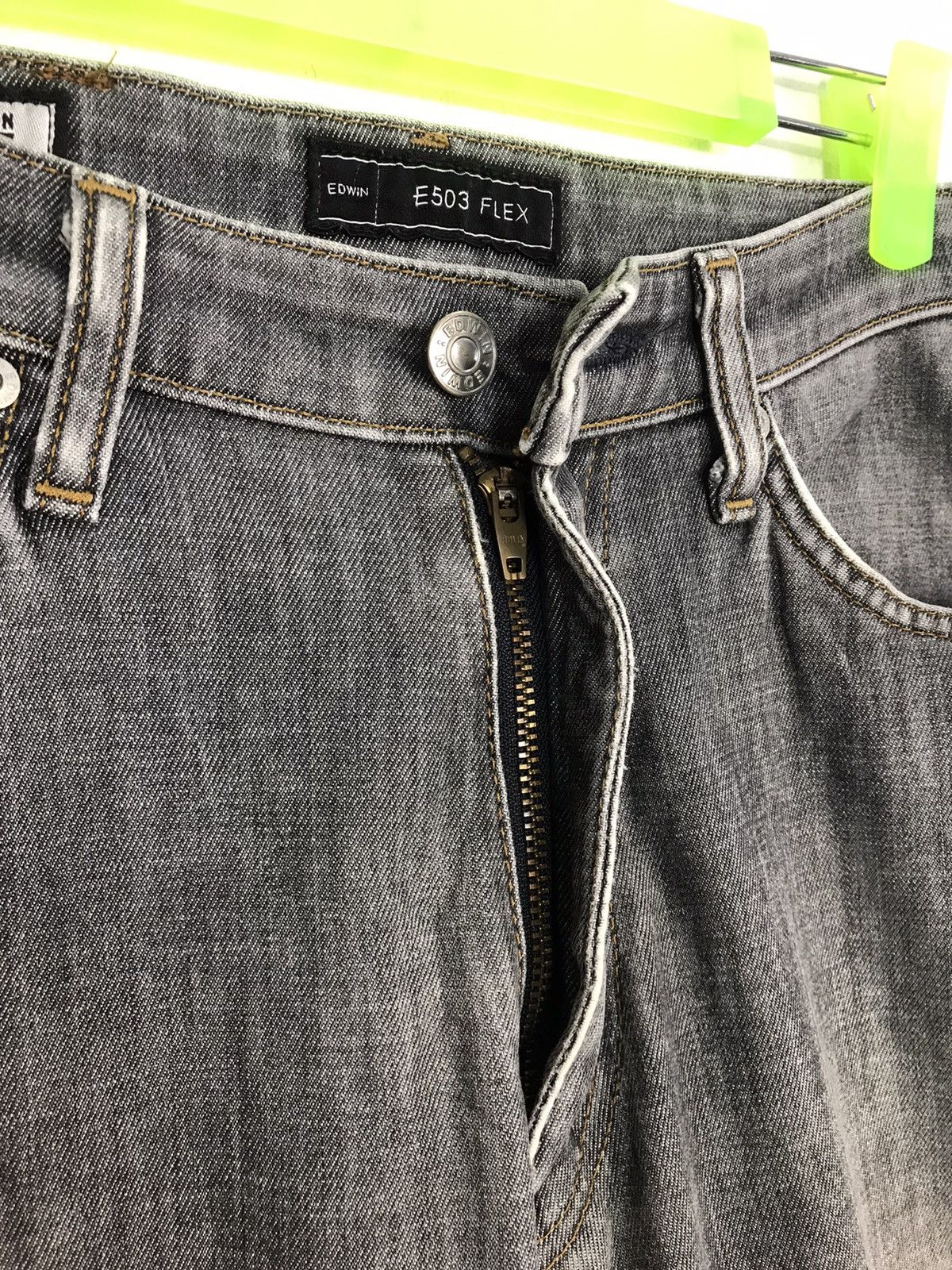 Vintage Edwin Lot 503 Distressed Denim Black Jeans Regular Cut Size US 28 / EU 44 - 3 Thumbnail