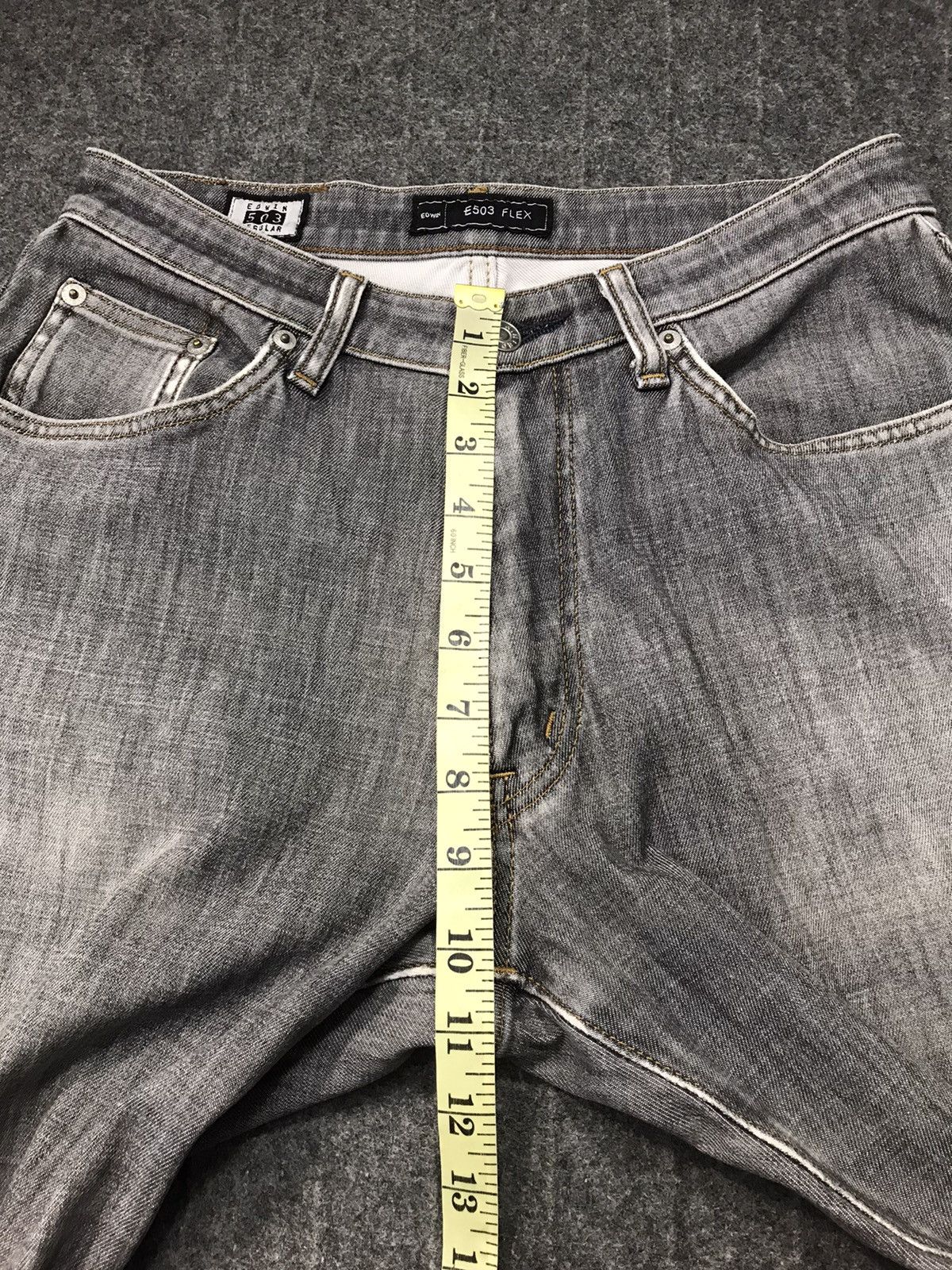 Vintage Edwin Lot 503 Distressed Denim Black Jeans Regular Cut Size US 28 / EU 44 - 12 Thumbnail