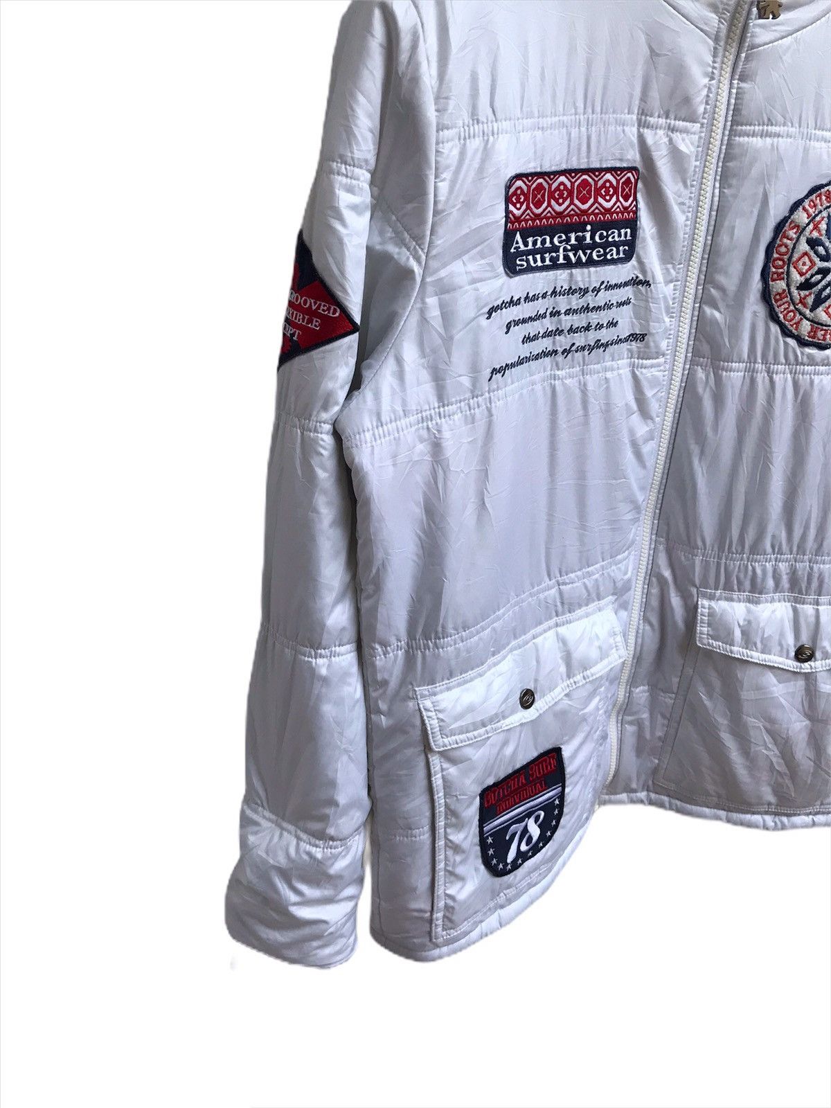 Gotcha × Vintage 🔥Gotcha Puffer Winter Jacket Full Zipper Hoodies Size US L / EU 52-54 / 3 - 4 Thumbnail