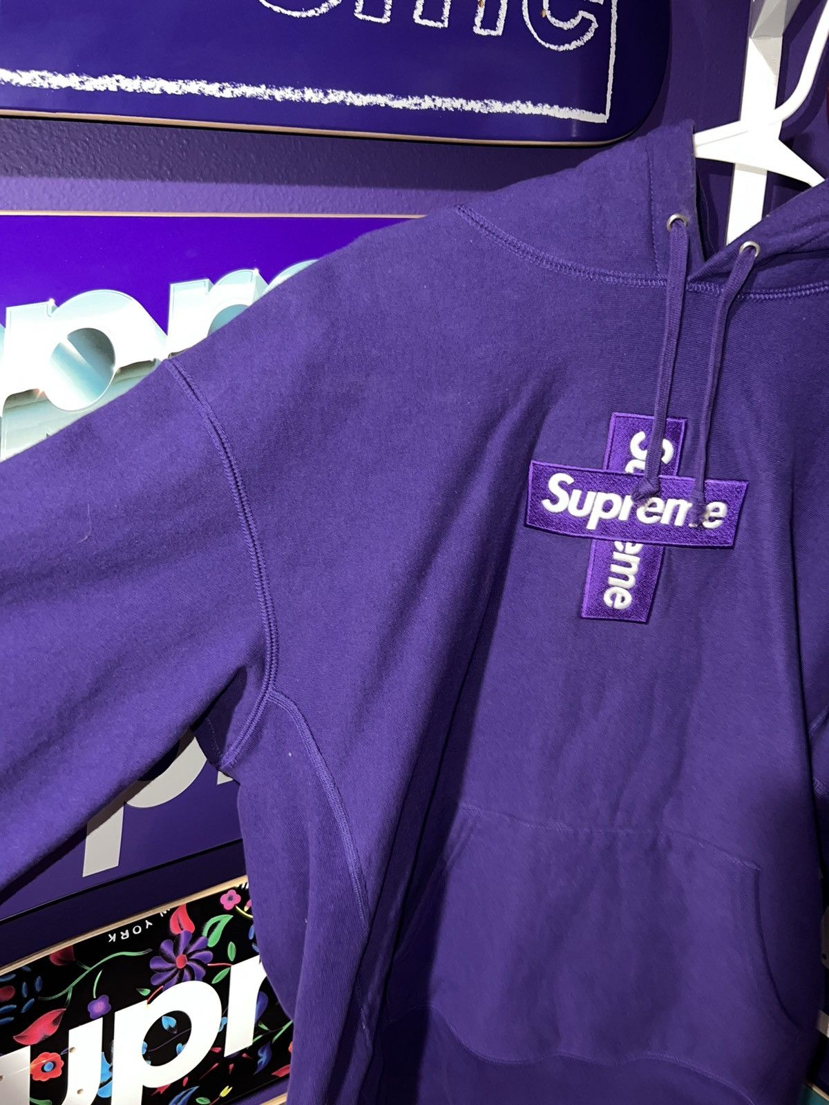 Supreme Supreme Cross Box Logo Hooded Sweatshirt Size US L / EU 52-54 / 3 - 3 Thumbnail