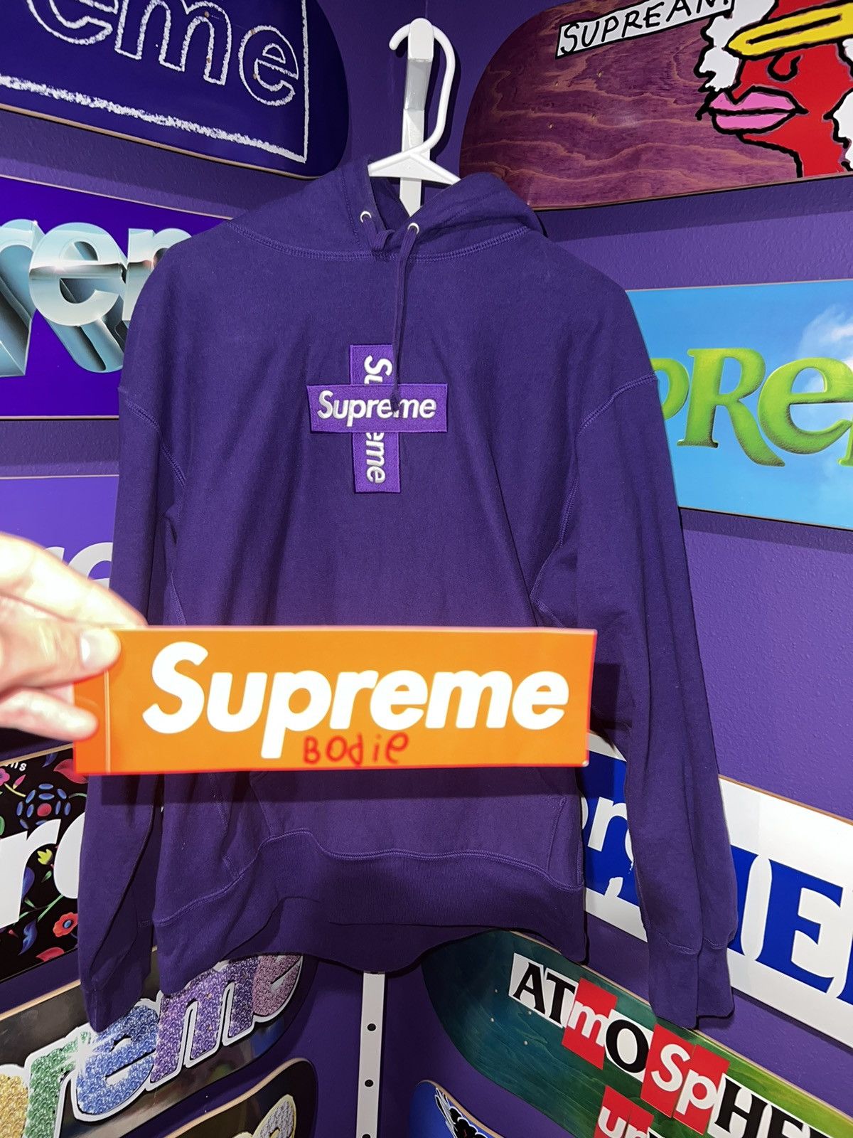 Supreme Supreme Cross Box Logo Hooded Sweatshirt Size US L / EU 52-54 / 3 - 14 Thumbnail