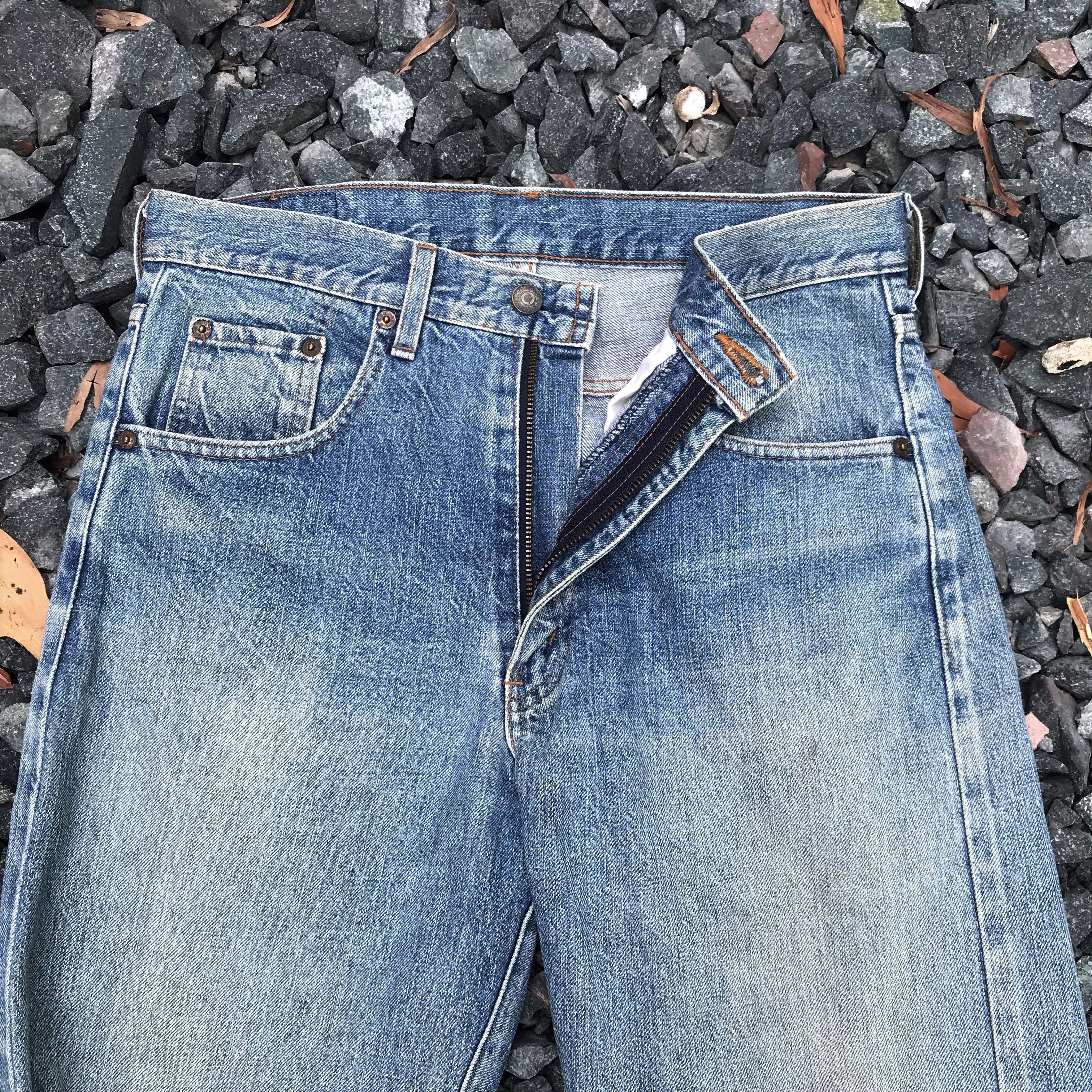 Levi's Vintage Clothing Vintage Levis 502 Redline Big E faded distressed kurtcobain Size US 32 / EU 48 - 8 Thumbnail