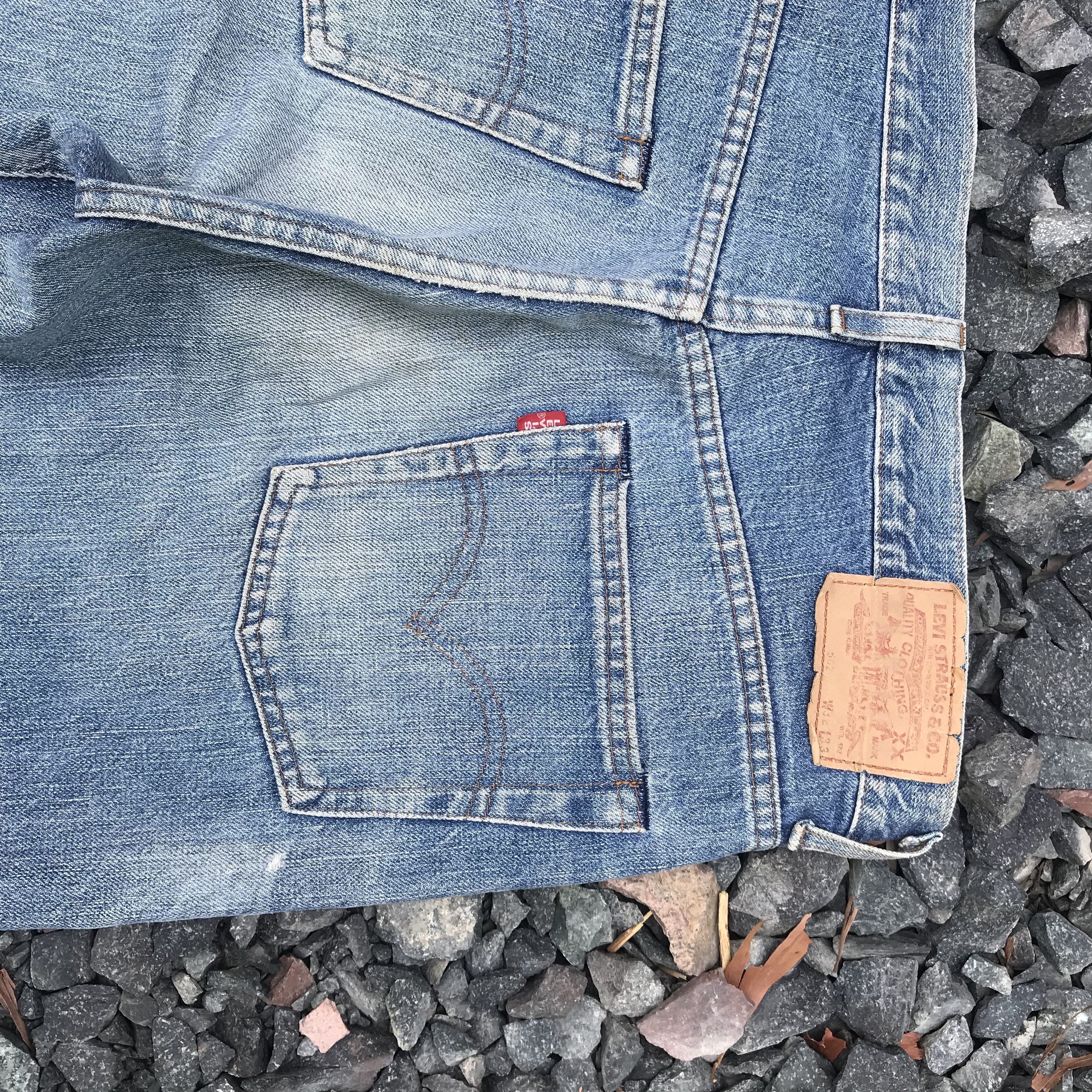 Levi's Vintage Clothing Vintage Levis 502 Redline Big E faded distressed kurtcobain Size US 32 / EU 48 - 11 Thumbnail