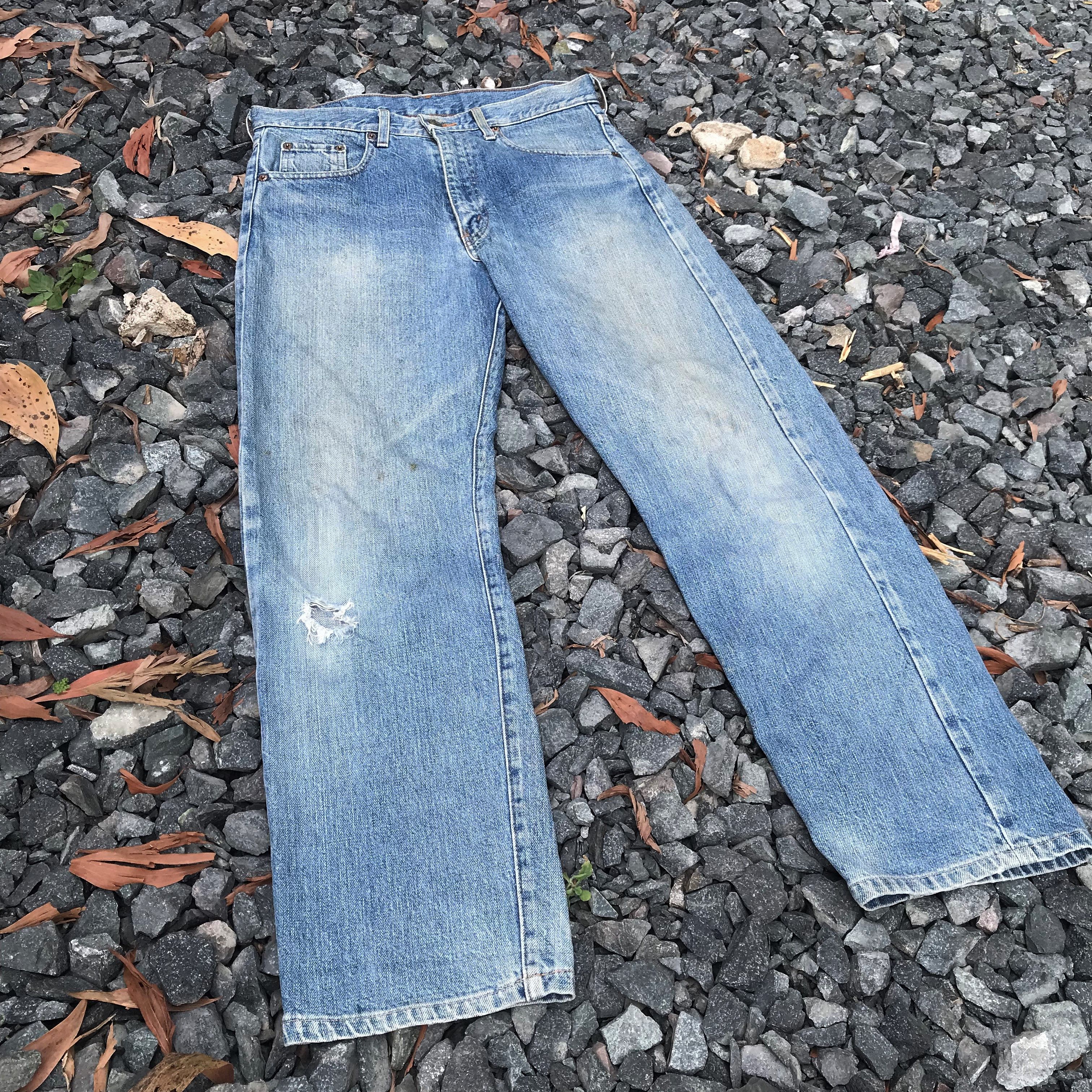 Levi's Vintage Clothing Vintage Levis 502 Redline Big E faded distressed kurtcobain Size US 32 / EU 48 - 1 Thumbnail