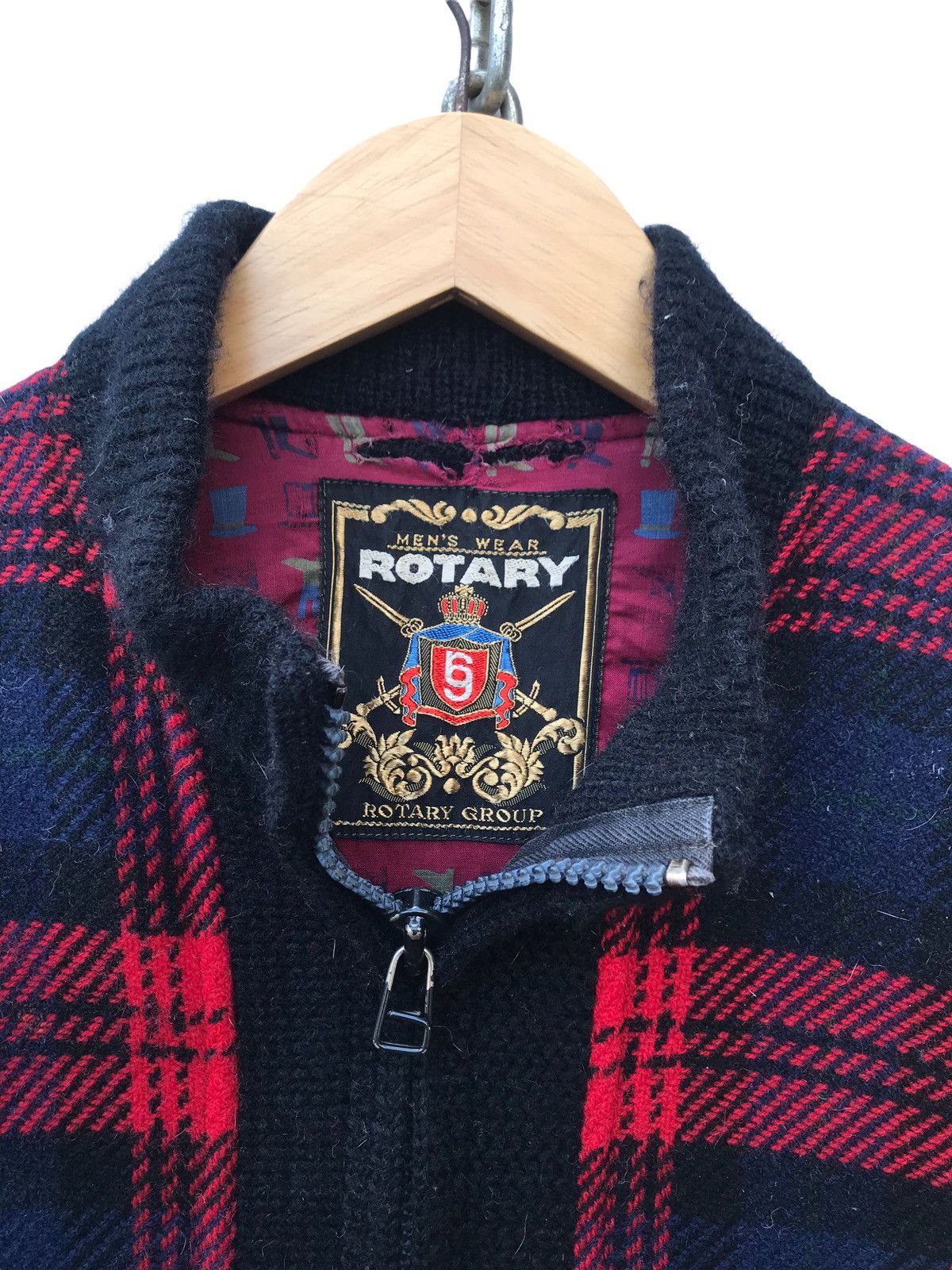 Vintage Vintage Rotary Group Red Tartan Bomber Jacket Size US M / EU 48-50 / 2 - 2 Thumbnail