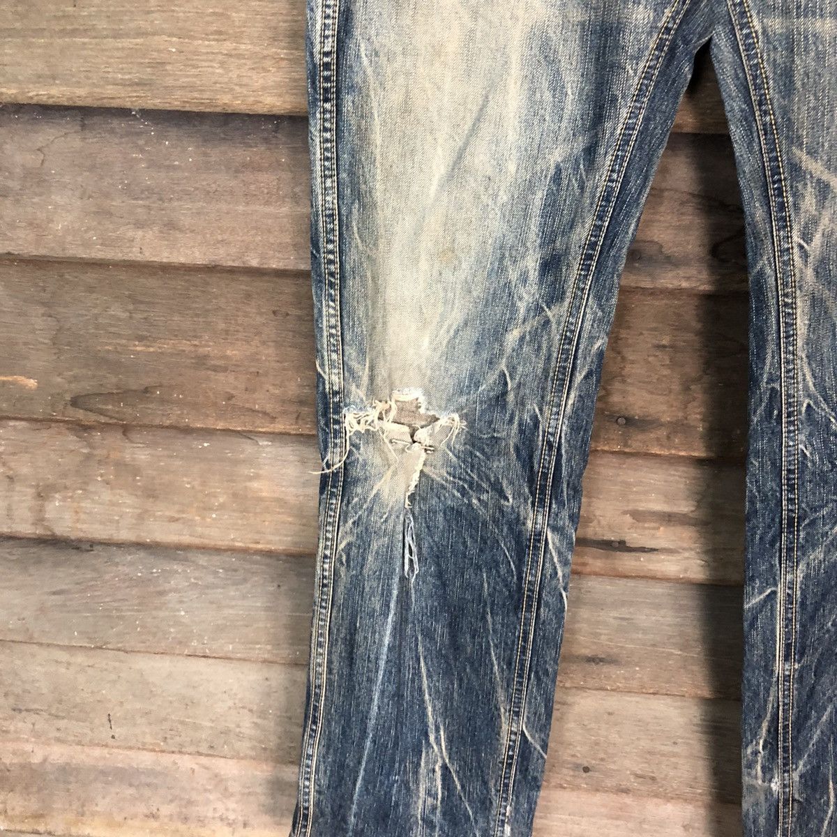 Faded Glory Made In Nippon Blue Distressed Denim Pants #5733 Size US 29 - 8 Thumbnail