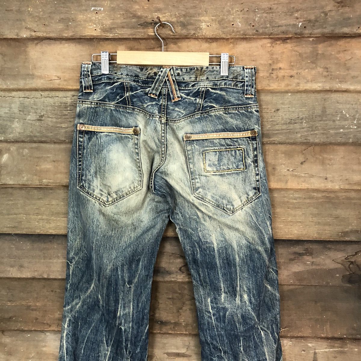 Faded Glory Made In Nippon Blue Distressed Denim Pants #5733 Size US 29 - 11 Thumbnail
