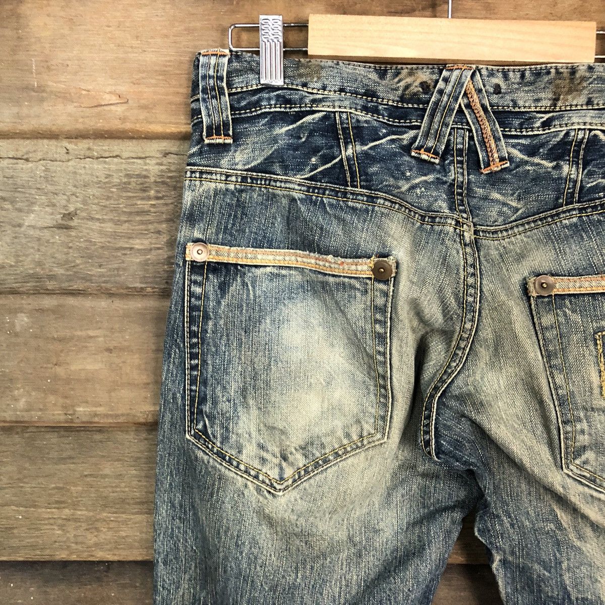 Faded Glory Made In Nippon Blue Distressed Denim Pants #5733 Size US 29 - 13 Thumbnail