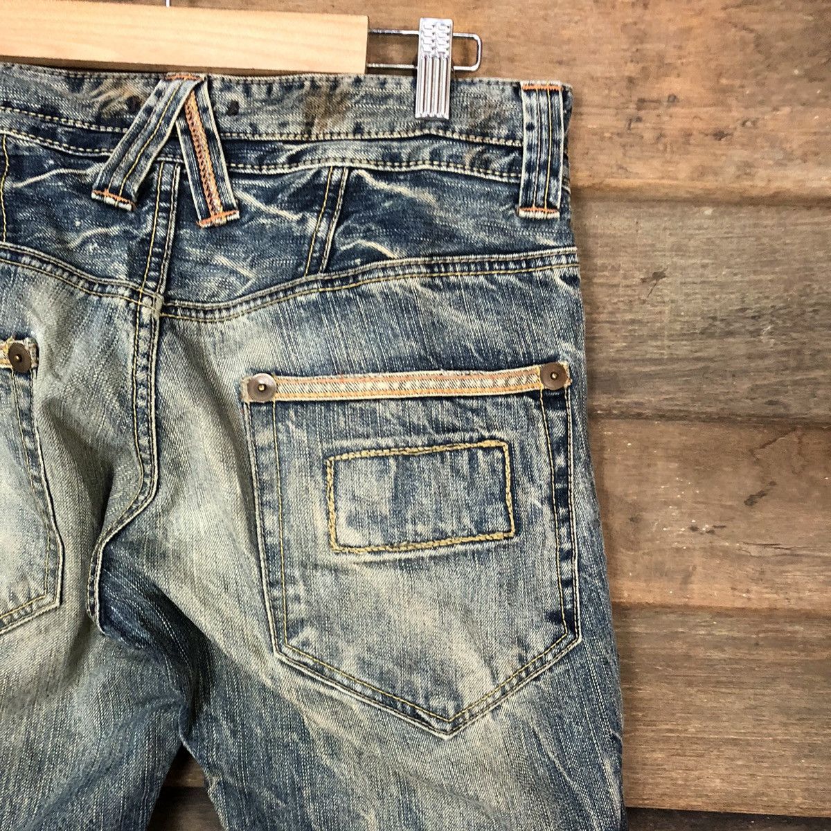 Faded Glory Made In Nippon Blue Distressed Denim Pants #5733 Size US 29 - 14 Thumbnail