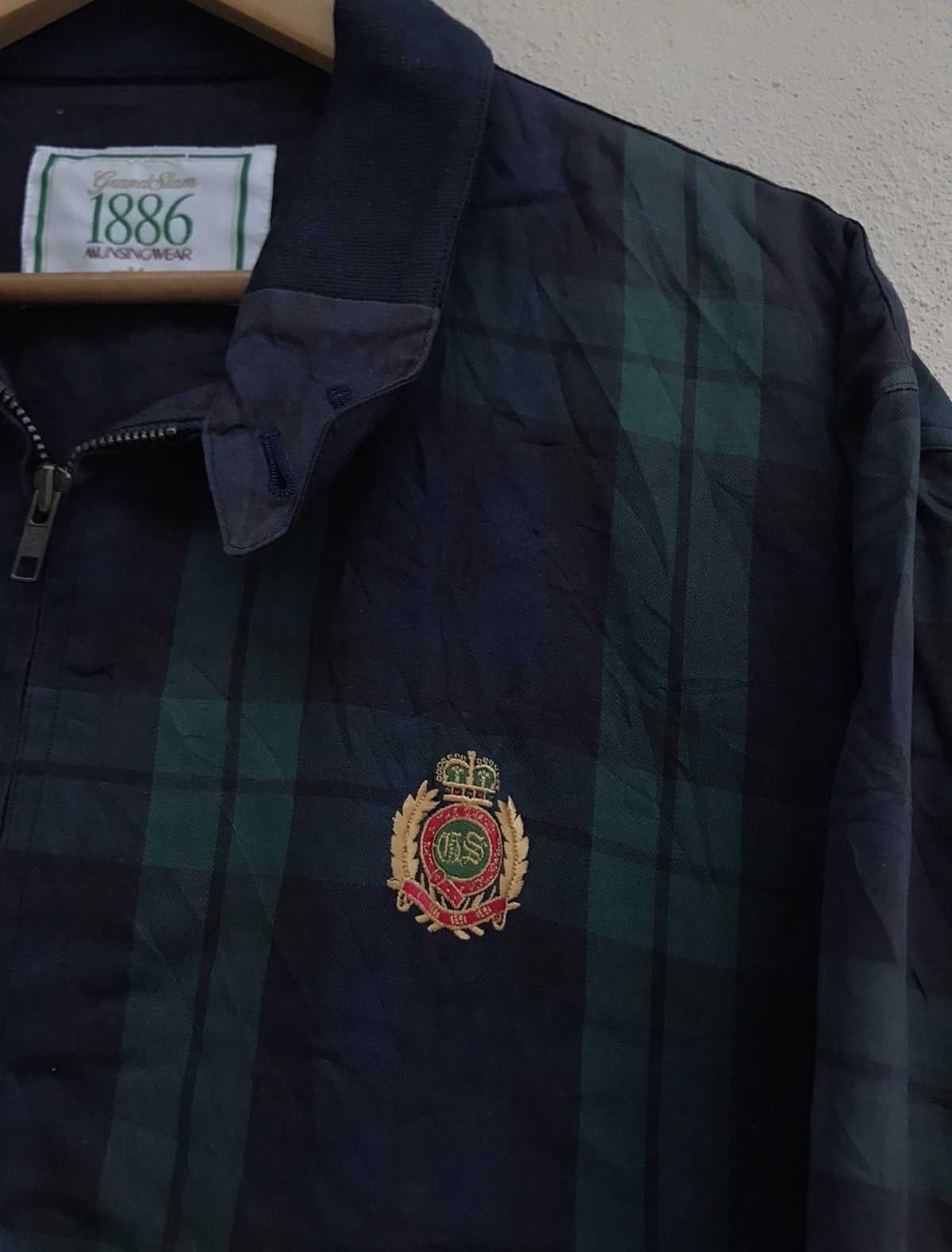 Grand Slam × Japanese Brand × Vintage Vintage Grandslam Munsingwear Checkered Bomber Jacket Size US M / EU 48-50 / 2 - 3 Thumbnail