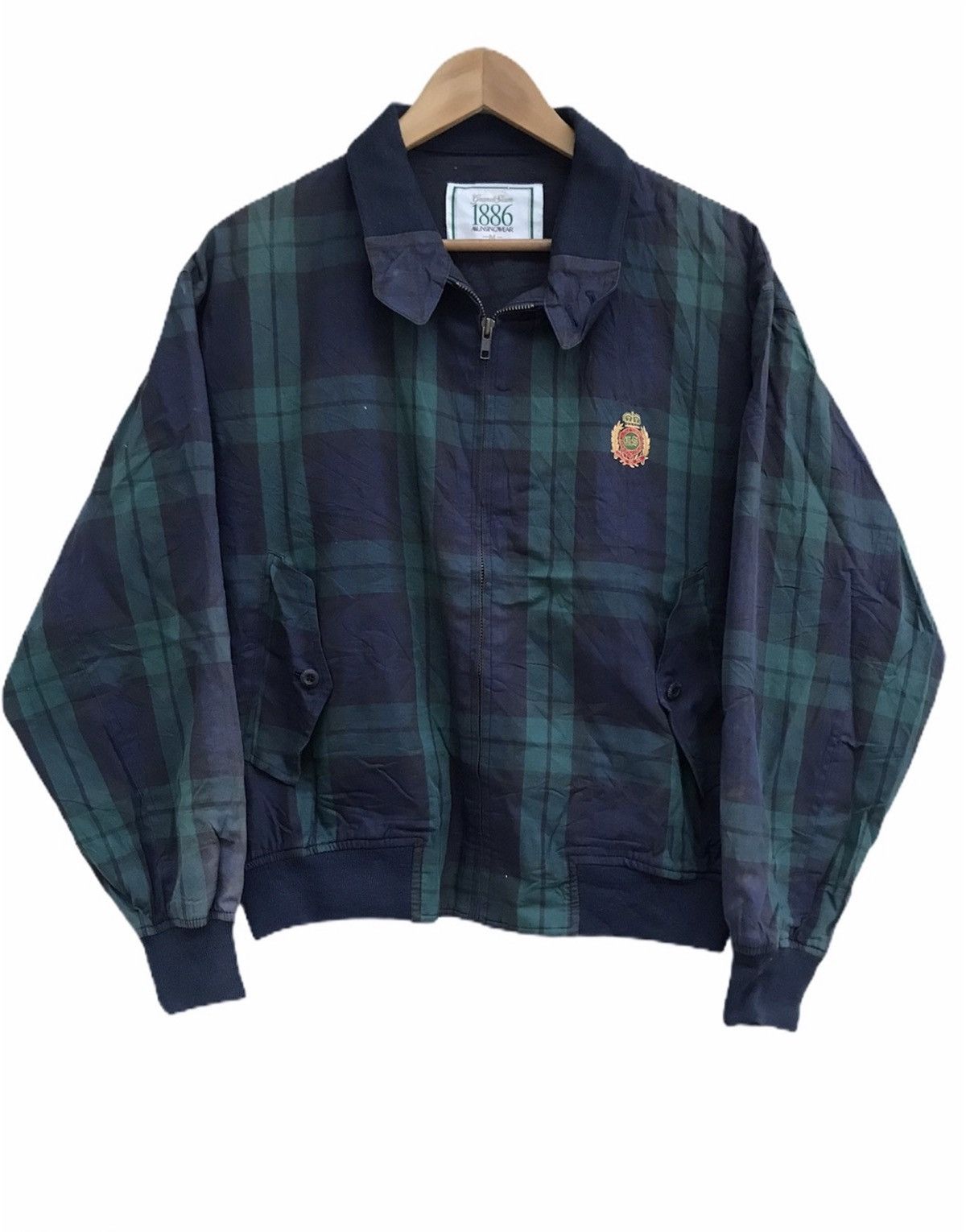 Grand Slam × Japanese Brand × Vintage Vintage Grandslam Munsingwear Checkered Bomber Jacket Size US M / EU 48-50 / 2 - 1 Thumbnail