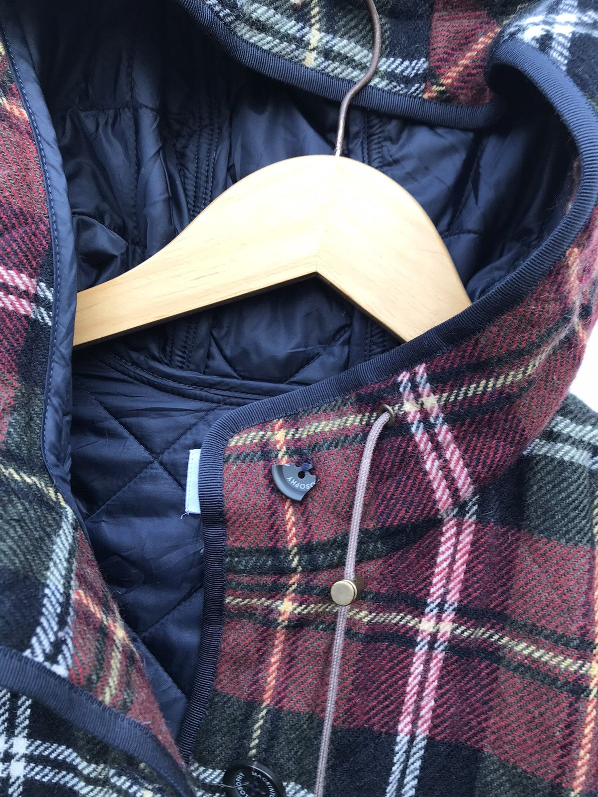Mackintosh Mackintosh Women Red Tartan Hoodie Long Jacket Size S / US 4 / IT 40 - 2 Thumbnail