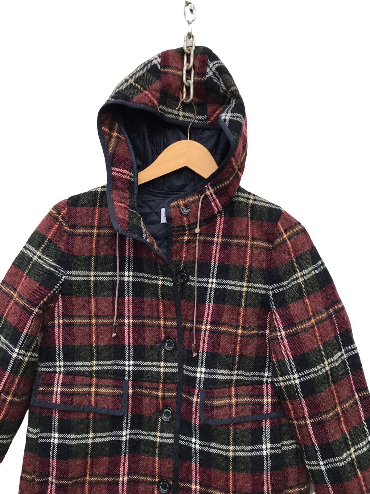 Mackintosh Mackintosh Women Red Tartan Hoodie Long Jacket Size S / US 4 / IT 40 - 4 Thumbnail