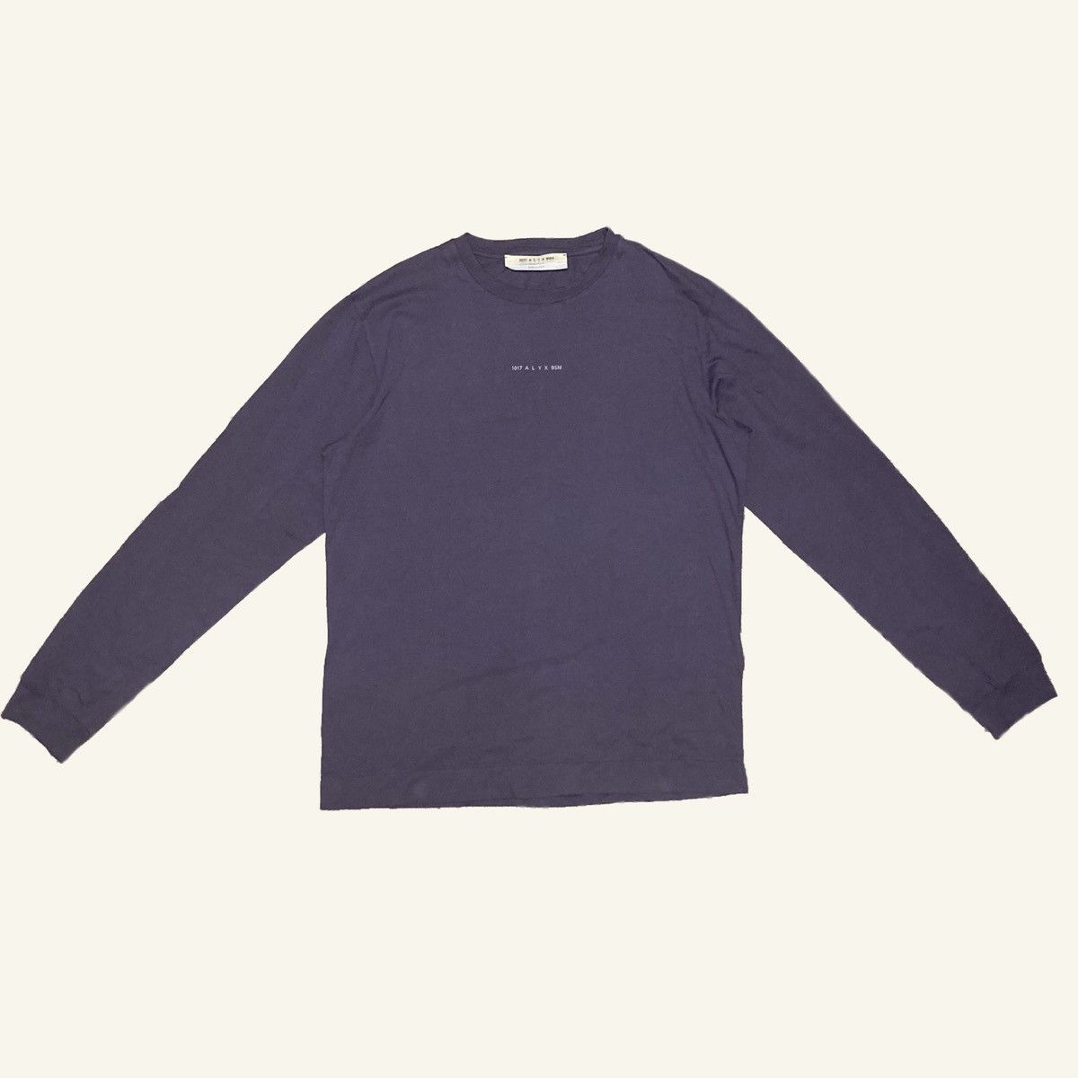 image of New 1017 Alyx 9Sm Logo Long Sleeve T-Shirt Size Large in Purple, Men's