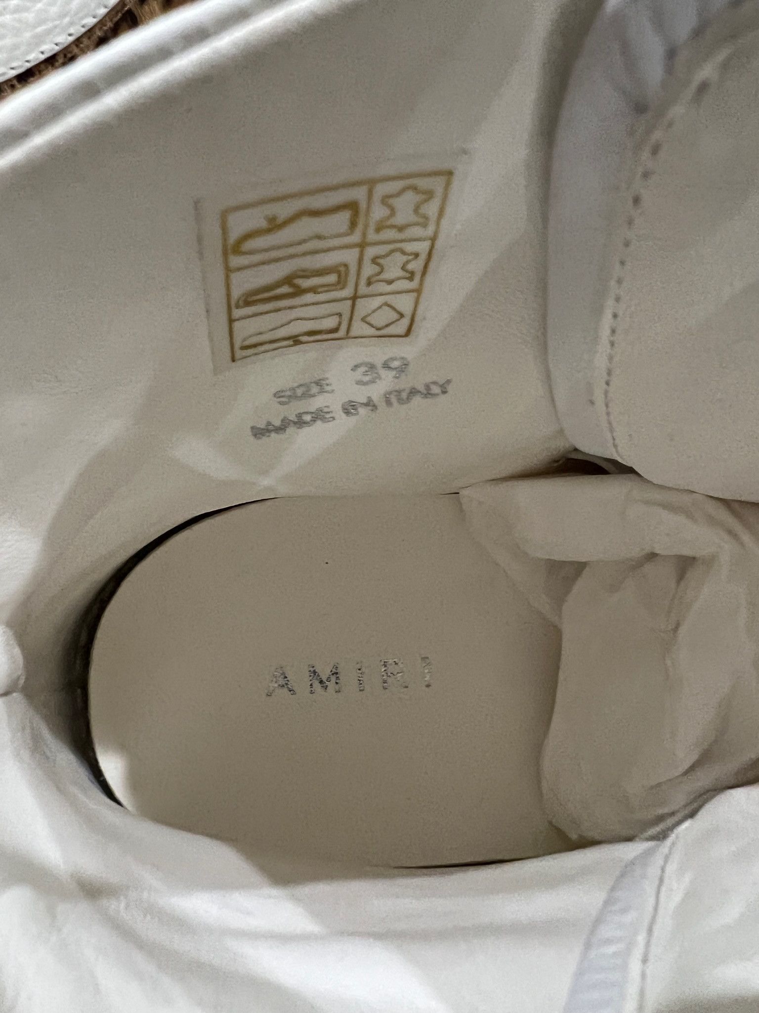 Amiri Sunset Hi-top White Leather Leopard Sneakers