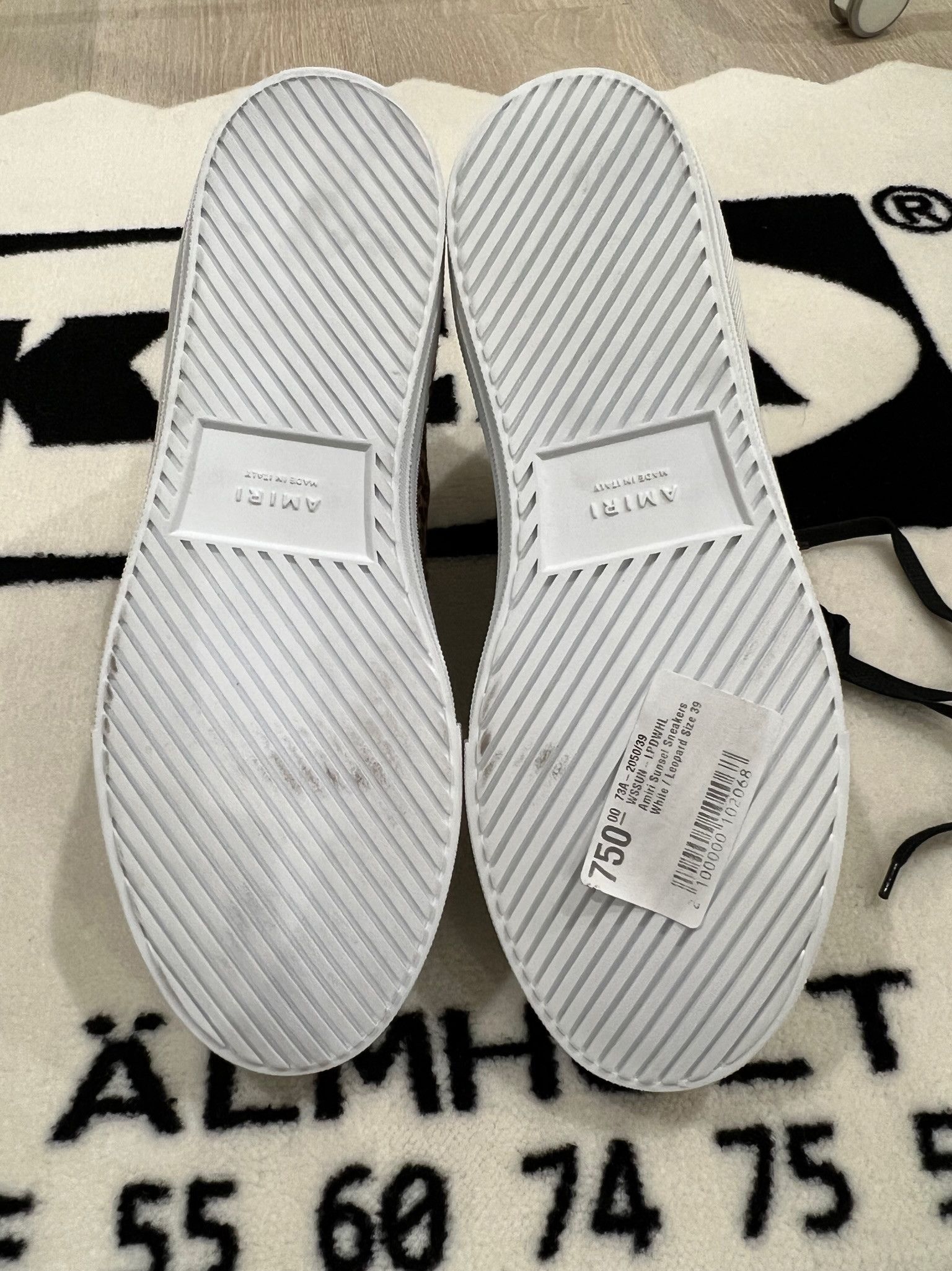 Amiri Sunset Hi-top White Leather Leopard Sneakers