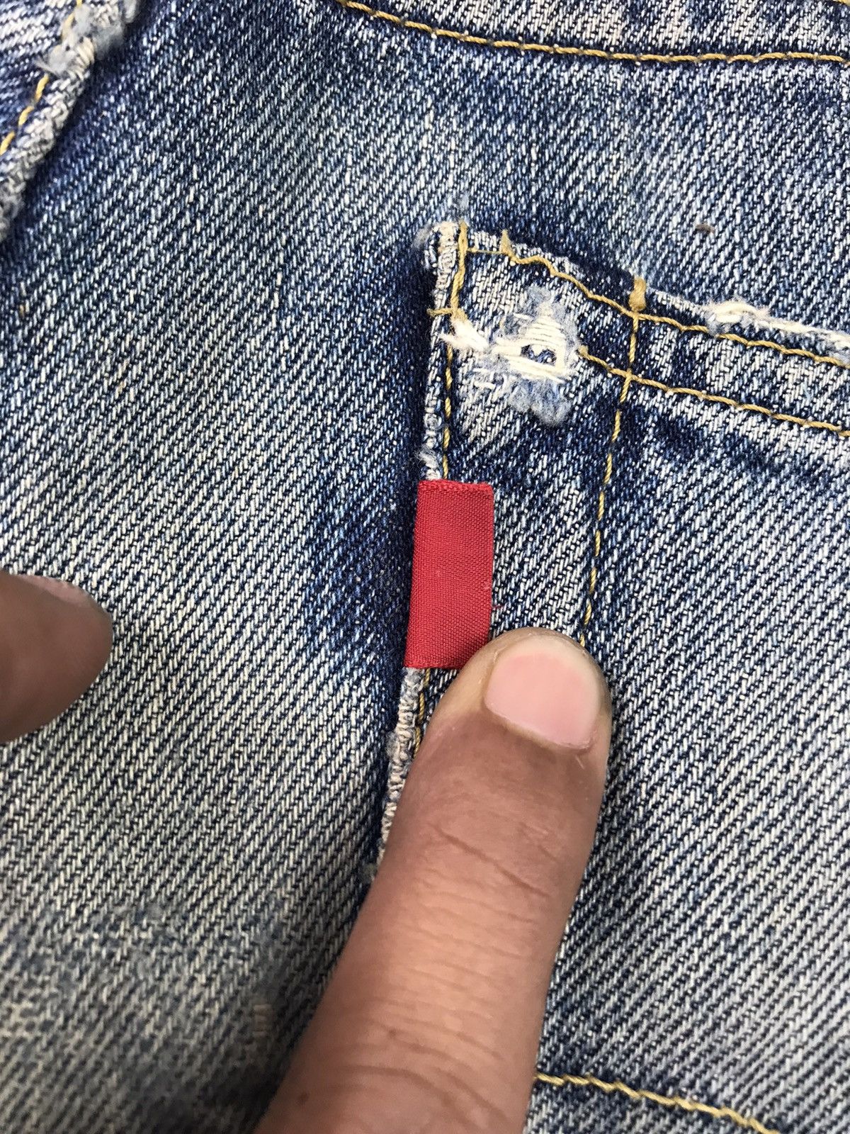 Levi's Vintage Clothing × Vintage VTG LEVI'S BIG "E" 90s LOT 702 XX SELVEDGE DENIM JAPAN🇯🇵 Size US 30 / EU 46 - 6 Thumbnail