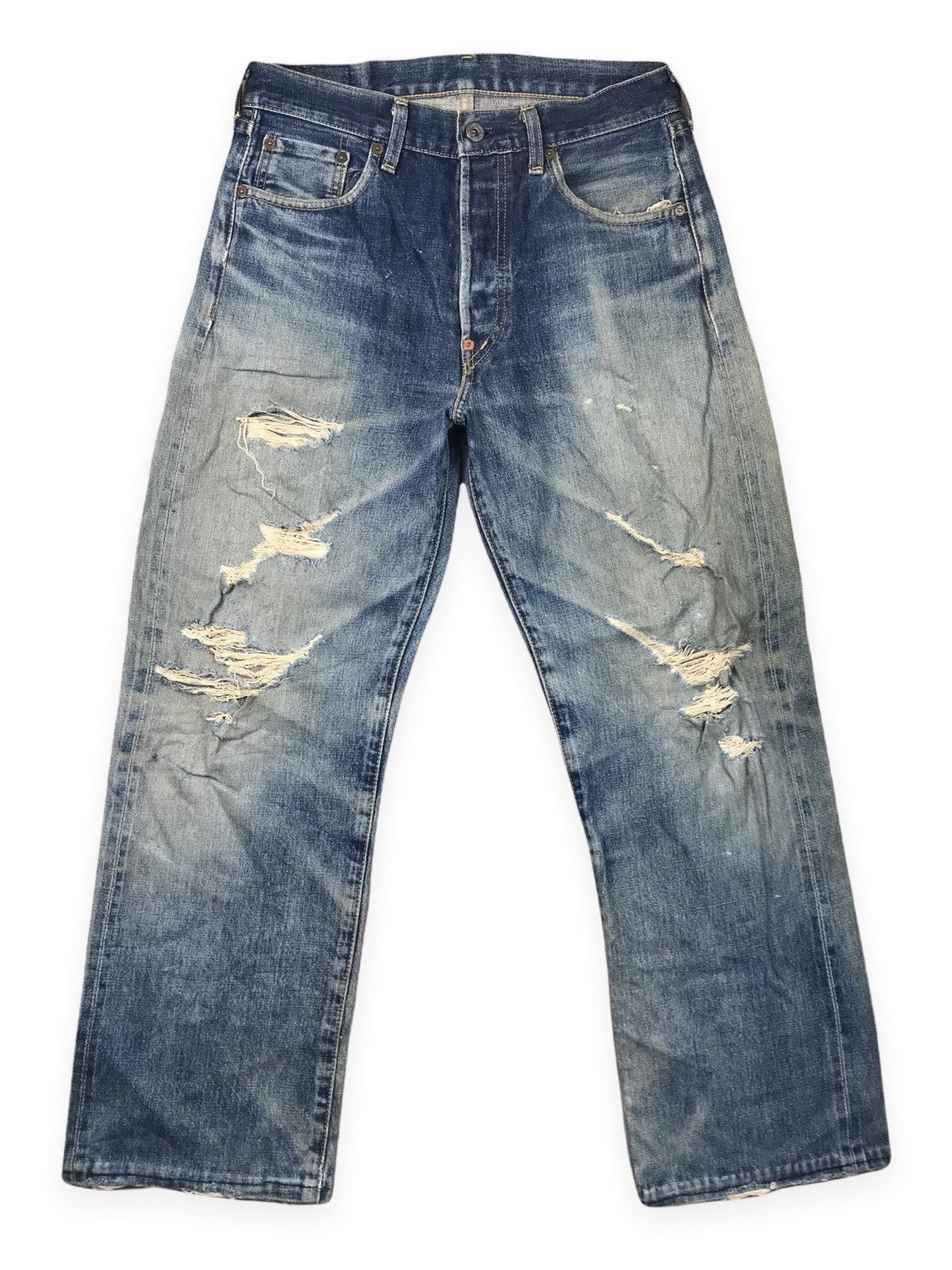 Levi's Vintage Clothing × Vintage VTG LEVI'S BIG "E" 90s LOT 702 XX SELVEDGE DENIM JAPAN🇯🇵 Size US 30 / EU 46 - 1 Thumbnail