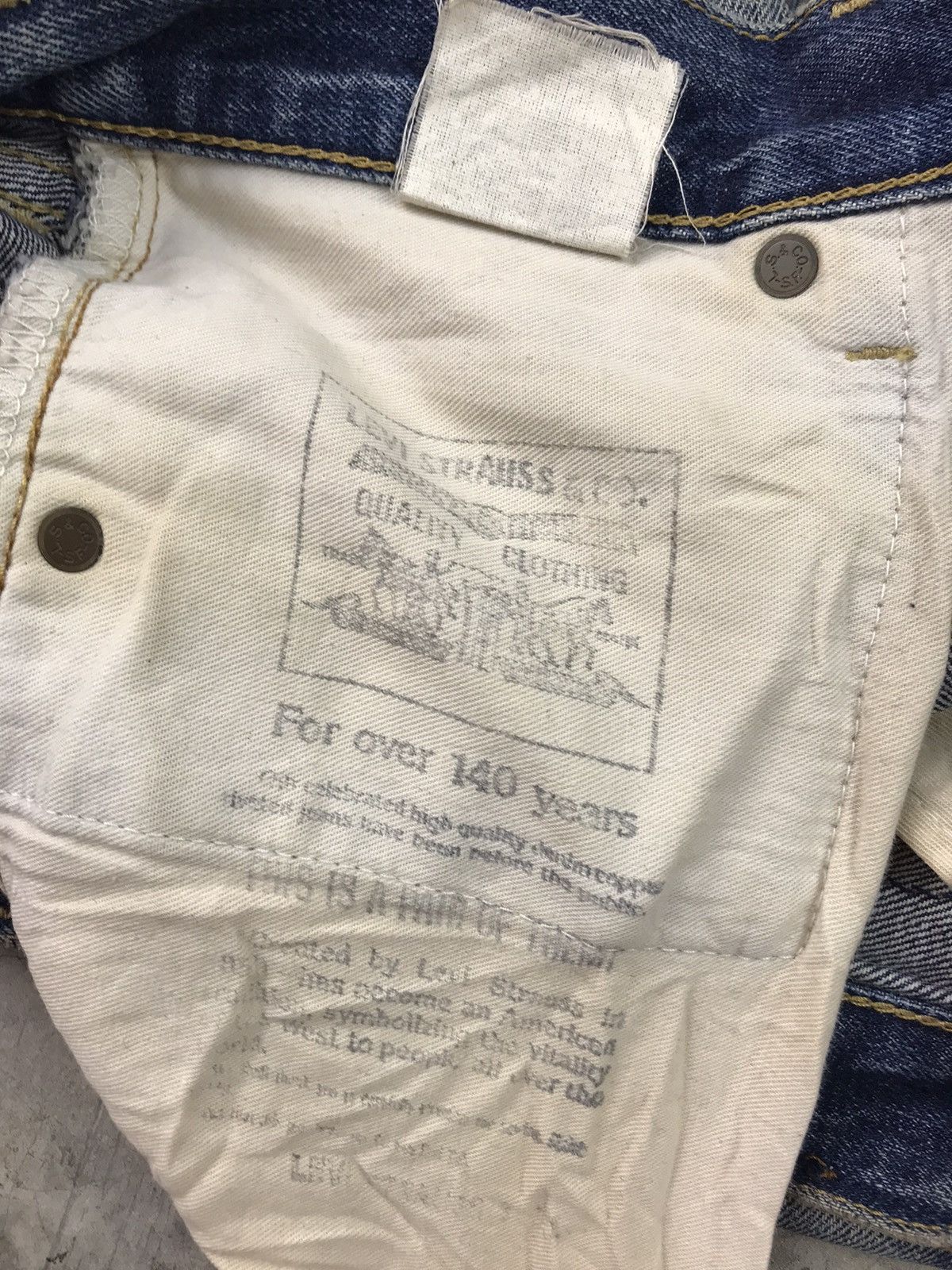 Levi's Vintage Clothing × Vintage VTG LEVI'S BIG "E" 90s LOT 702 XX SELVEDGE DENIM JAPAN🇯🇵 Size US 30 / EU 46 - 17 Thumbnail
