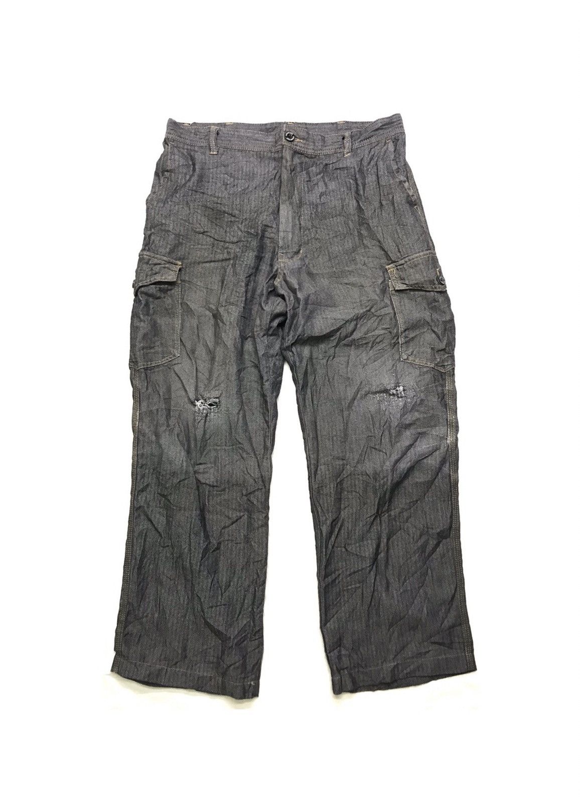 Japanese Brand JapaneseBrand Evenriver Distress Cargo Pant Size US 34 / EU 50 - 1 Thumbnail