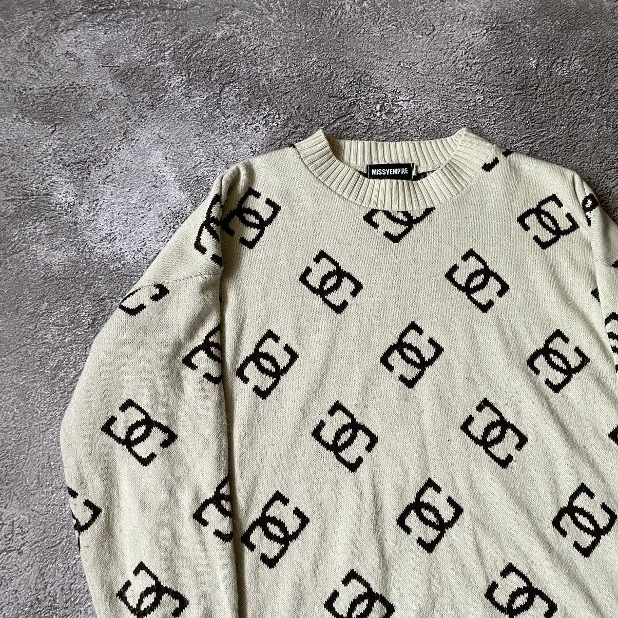 Vintage Vintage Y2K All Over Print Monogram Sweater Knit Preppy M Size US M / EU 48-50 / 2 - 5 Thumbnail