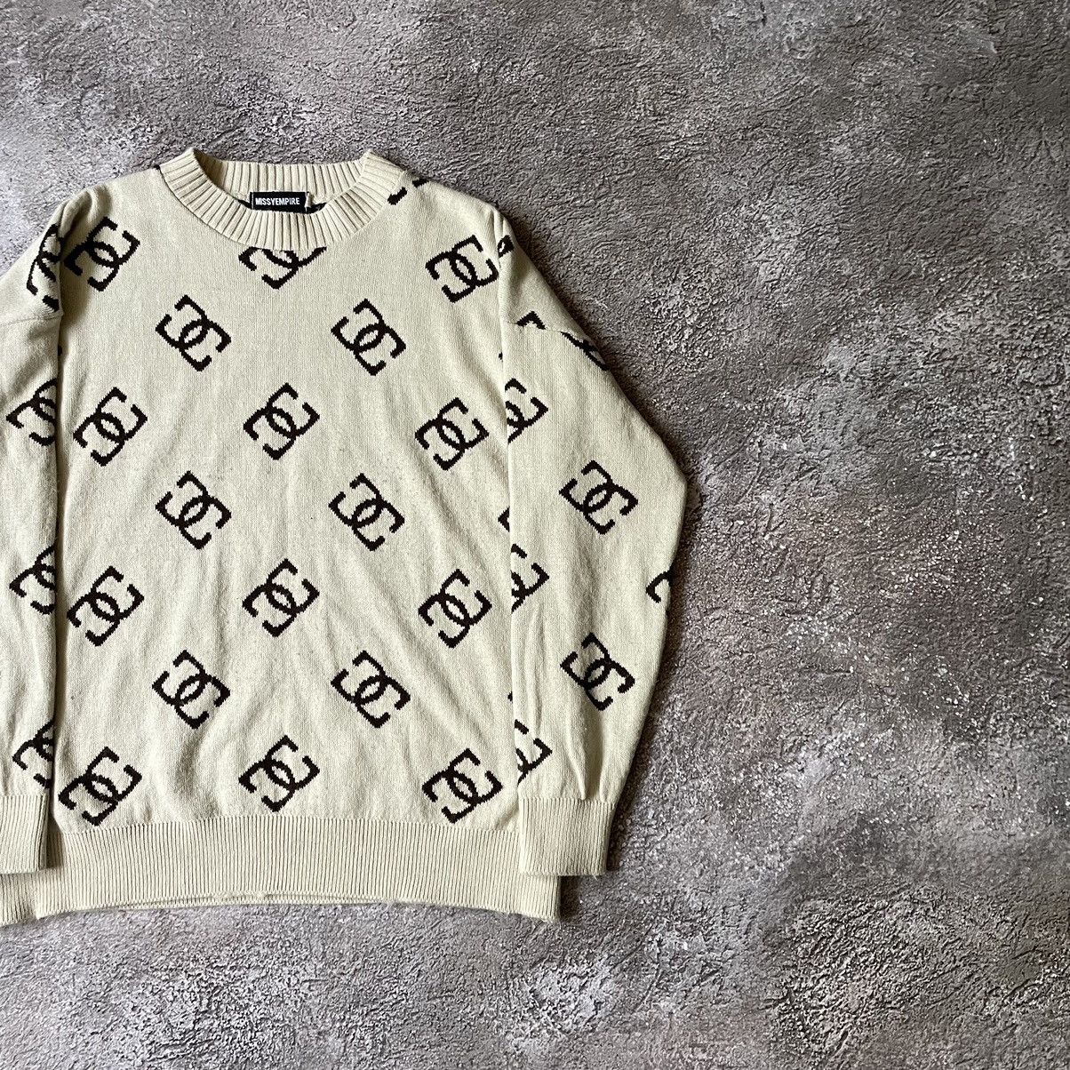 Vintage Vintage Y2K All Over Print Monogram Sweater Knit Preppy M Size US M / EU 48-50 / 2 - 3 Thumbnail