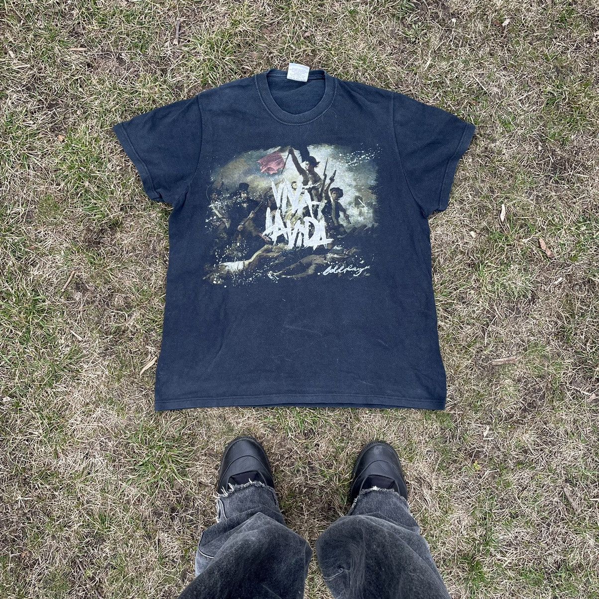 Vintage Vintage 90s Sun Faded Graphic Tee Horror Dark Grunge Baggy M Size US M / EU 48-50 / 2 - 1 Thumbnail