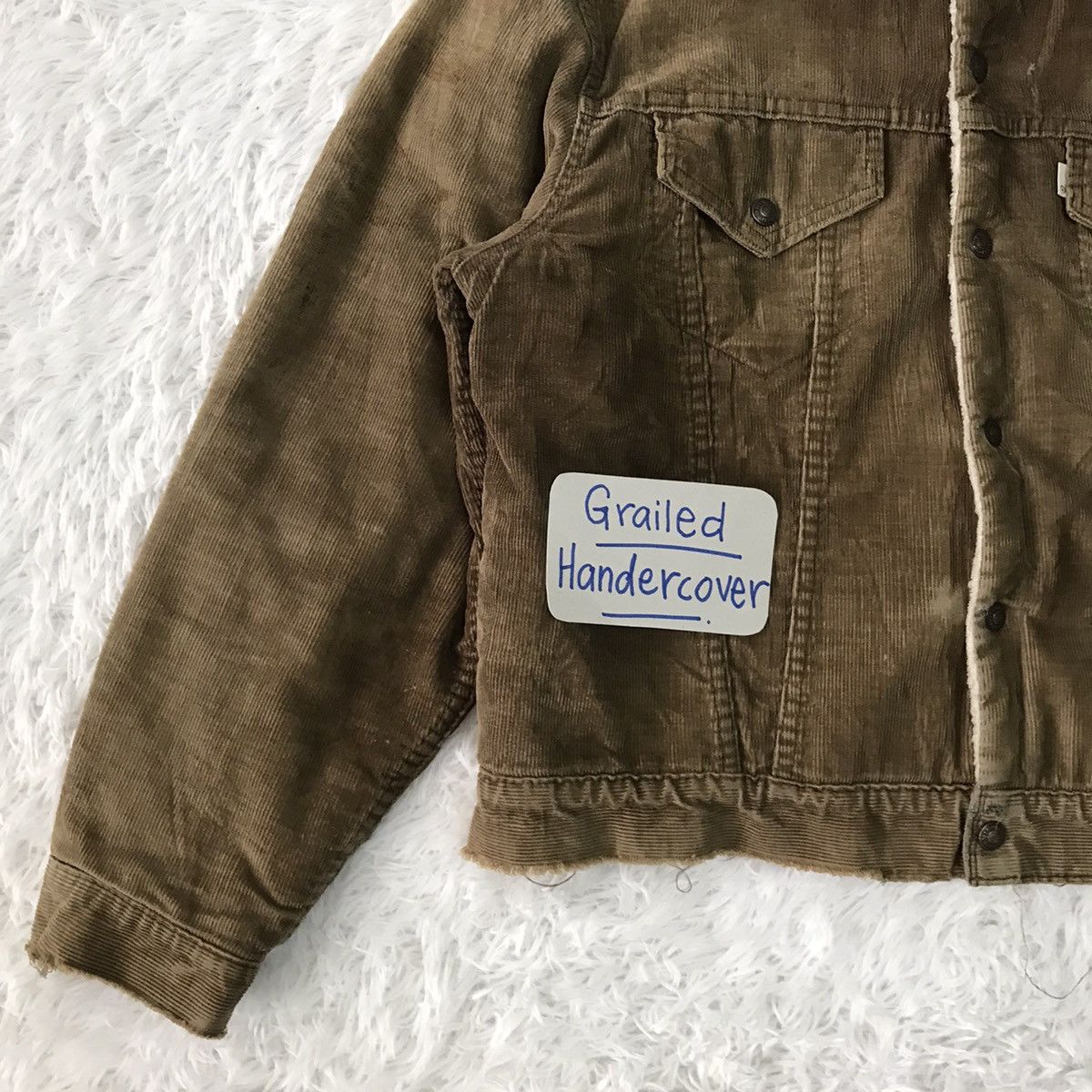 Levi's Vtg Levis Corduroy Sherpa Trucker Jacket Made in Usa Size US L / EU 52-54 / 3 - 6 Thumbnail
